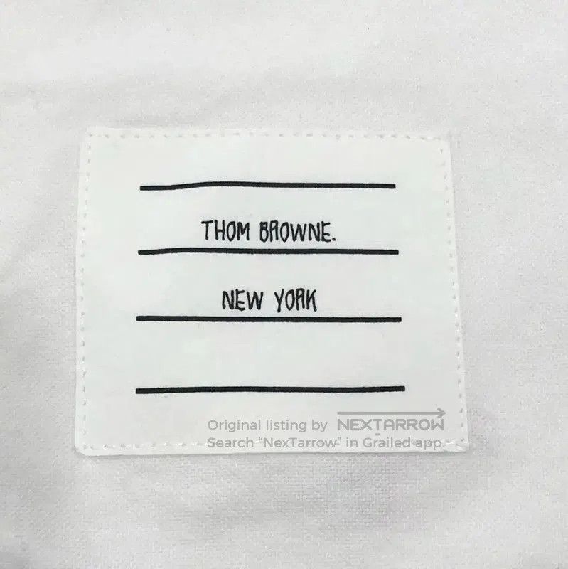 Thom Browne Thom Browne White Embroidered Long Sleeve Shirt . Size US S / EU 44-46 / 1 - 7 Thumbnail