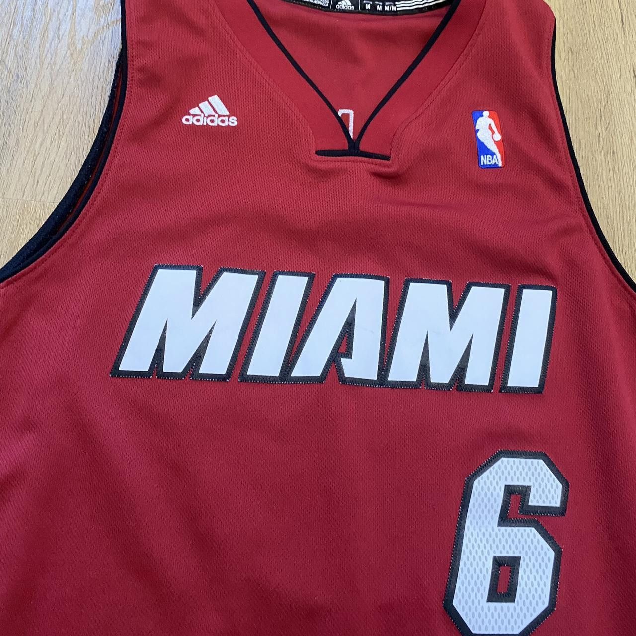 Adidas James Lebron NBA Adidas Miami Heat Shirt basketball Size US M / EU 48-50 / 2 - 4 Thumbnail