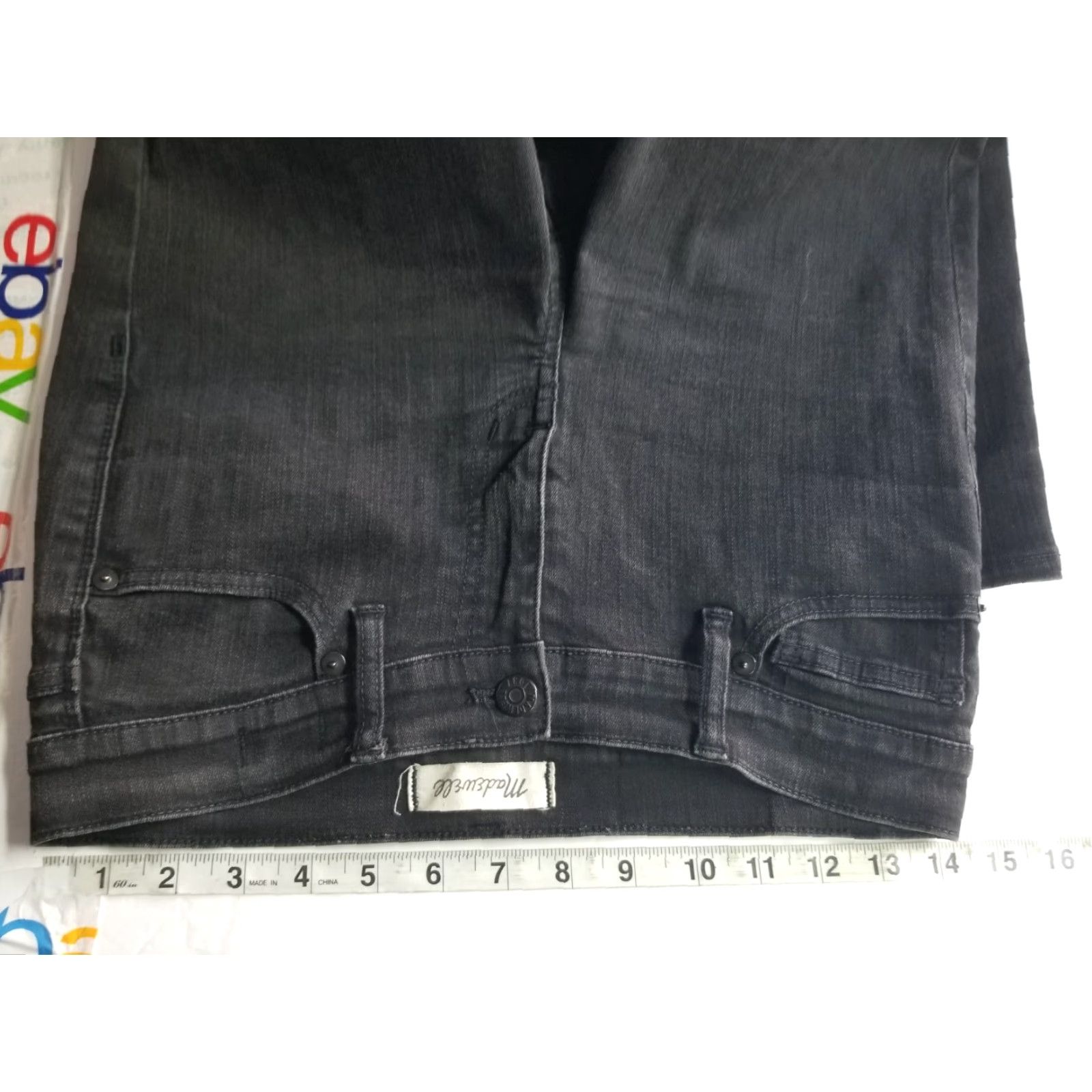 Madewell Madewell Jeans Women's Black Denim Skinny Mid Rise 27 Size 27 5-Pocket Design Stretch Size 27" / US 4 / IT 40 - 3 Thumbnail