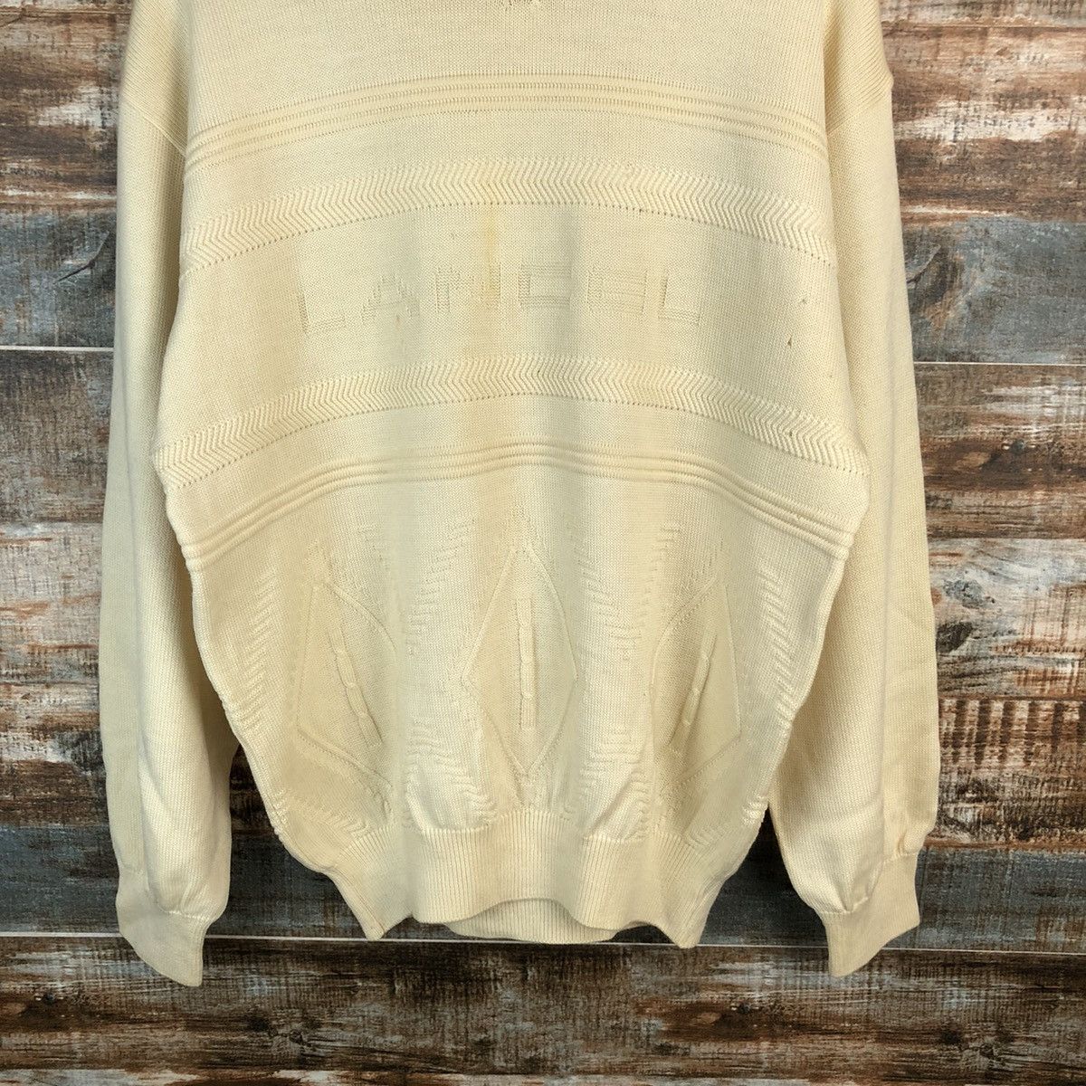 Lancel Lancel Paris vintage Cream Knitwear #A1833 Size US M / EU 48-50 / 2 - 6 Thumbnail