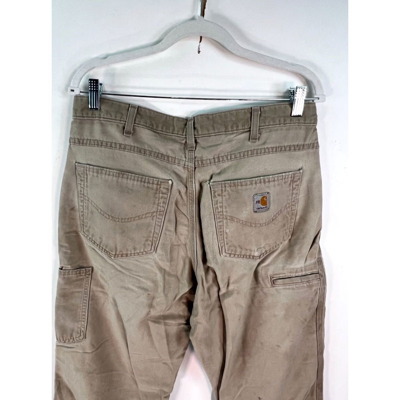 Carhartt Carhartt NFPA Mens Relaxed Jeans Beige 33X30 Pants Distressed Casual Straight Jeans Mens Size US 33 - 6 Thumbnail