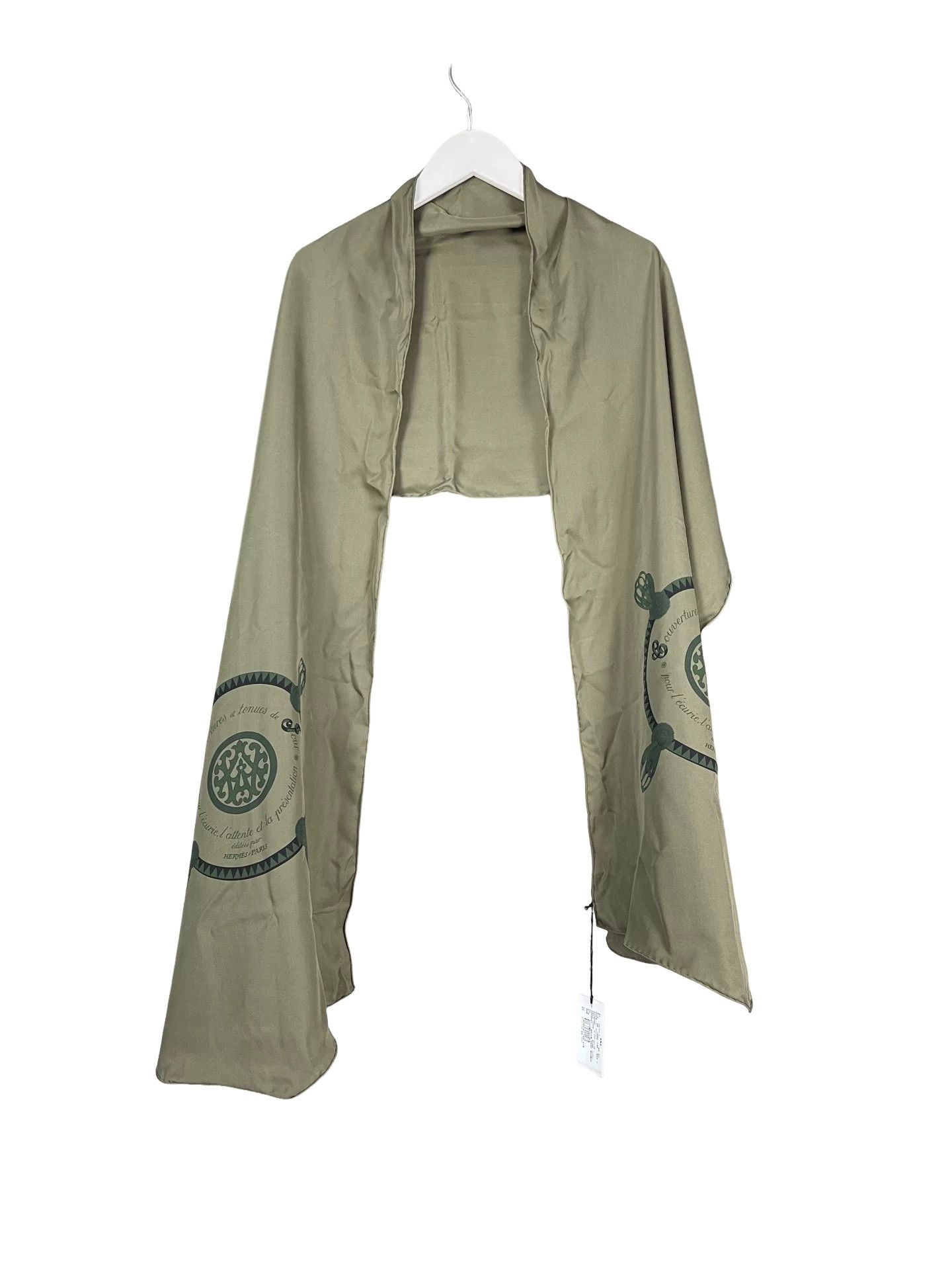 Hermes Hermes Olive Silk Scarf ONE SIZE Size ONE SIZE - 1 Thumbnail