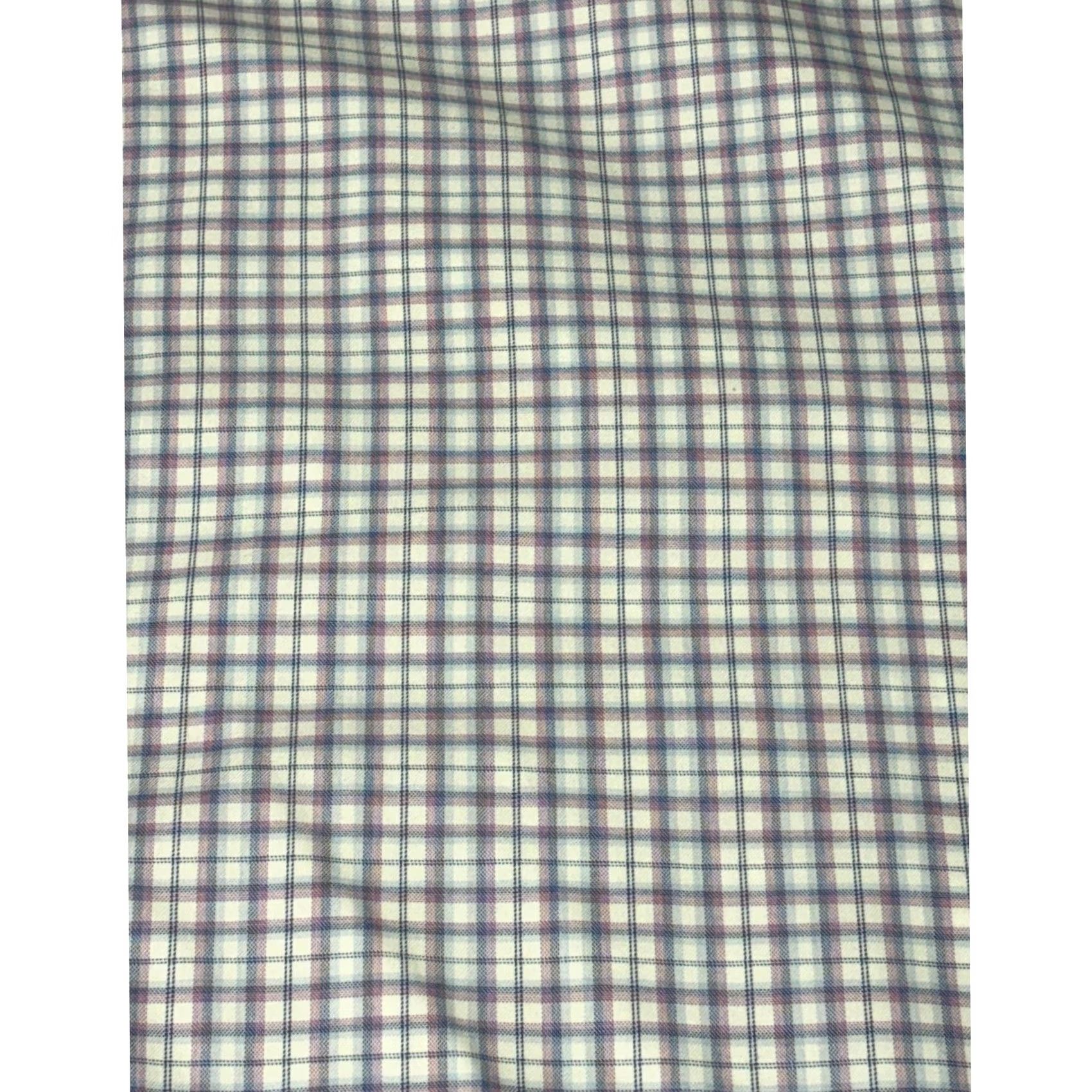 David Donahue David Donahue Dress Shirt Plaid Cotton Men Long Sleeve Button 17 in Neck 32 in Length XL Regular Fit Mens Size 46R - 2 Thumbnail