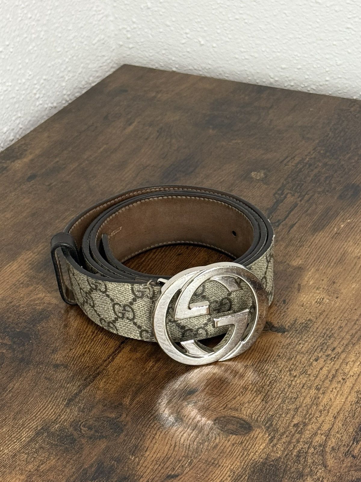 Gucci Gucci GG Supreme Belt 411924 KGDHN size 100-40 Size 40 - 2 Thumbnail