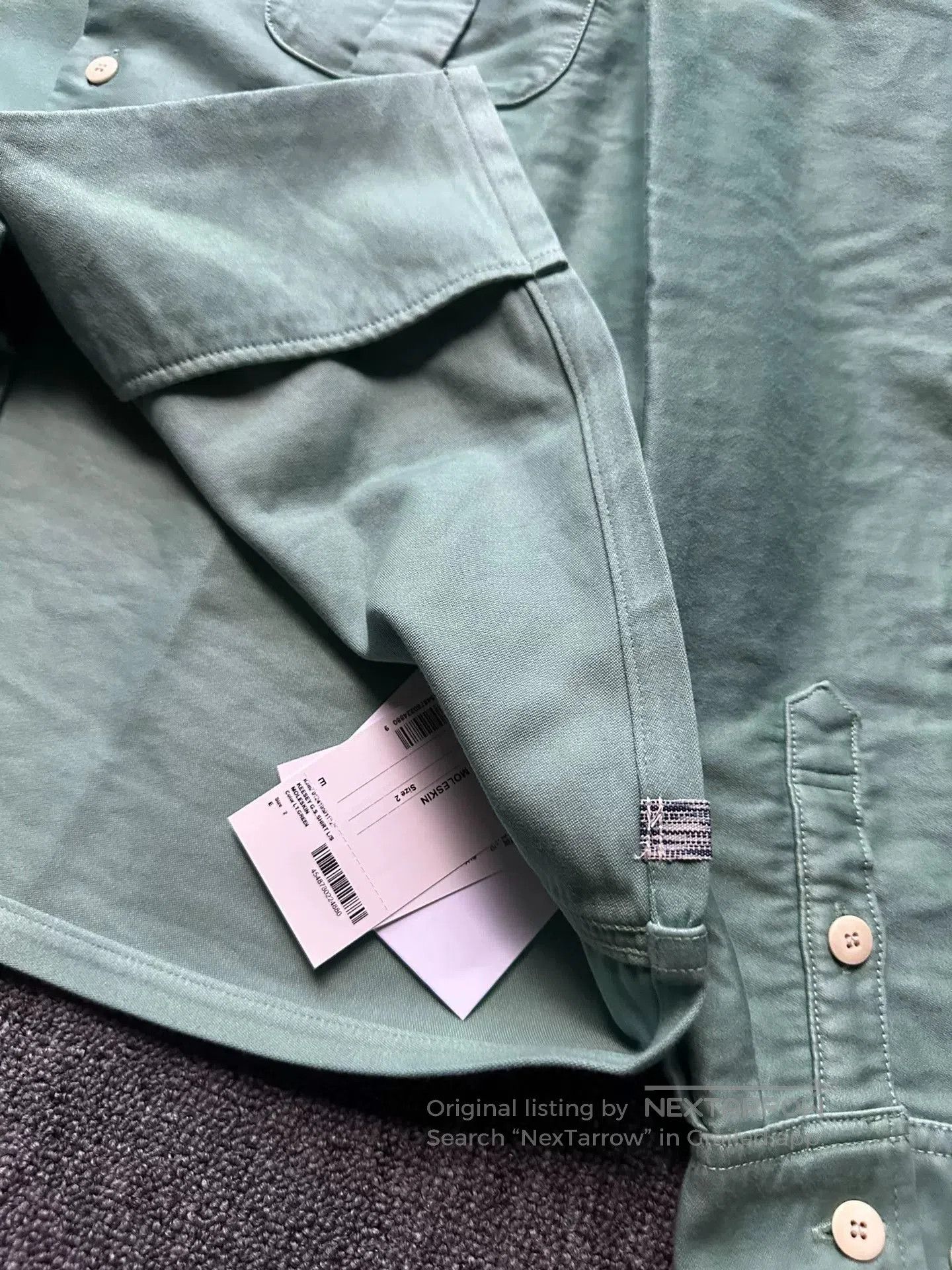 Visvim visvim keesey cotton shirt in green. Size US M / EU 48-50 / 2 - 7 Thumbnail