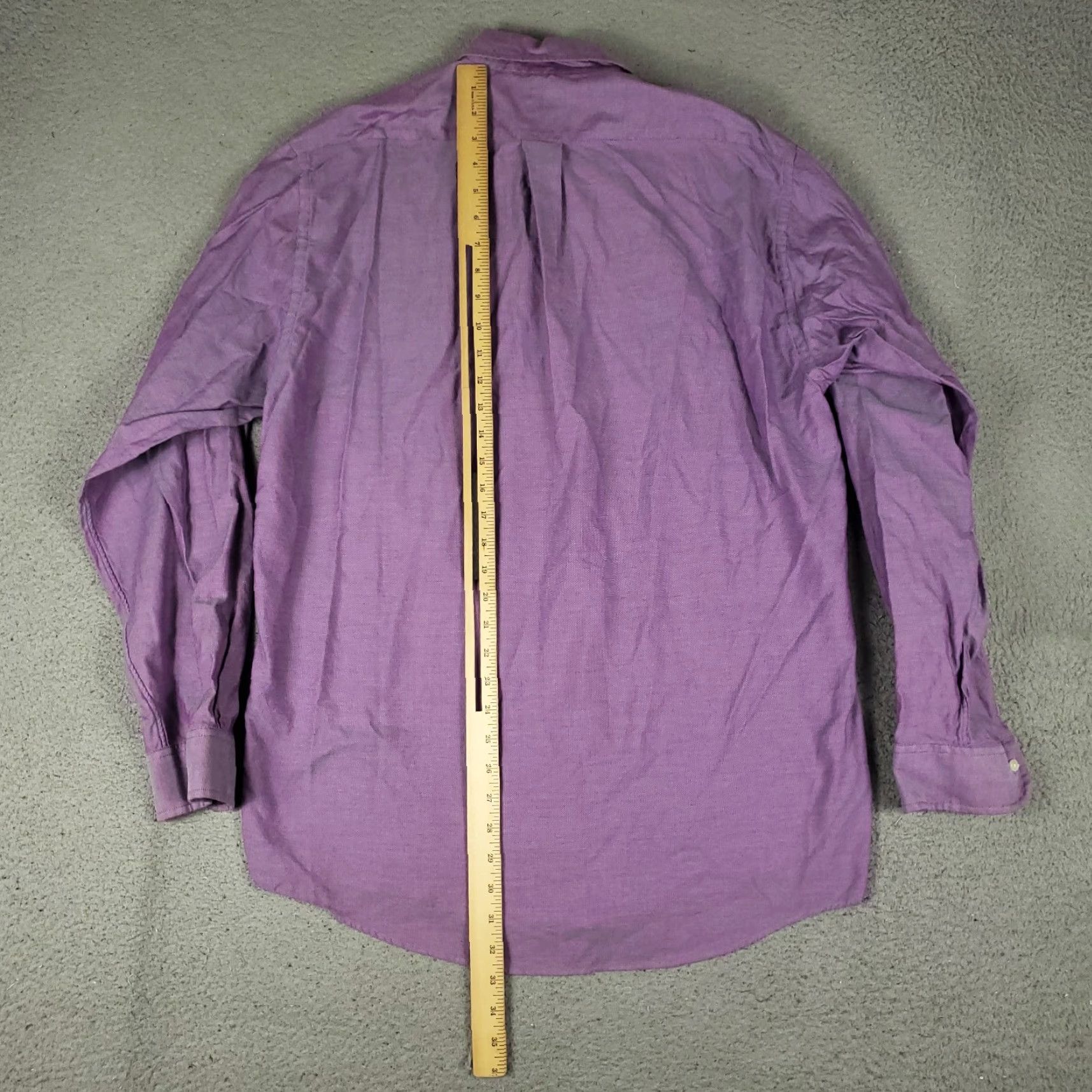 Brooks Brothers Brooks Brothers Shirt Mens 16 Purple Dress Button Up Long Sleeve Plaid Button-Front Casual Workwear Business Formal Classic American Modern Size 42R - 3 Thumbnail
