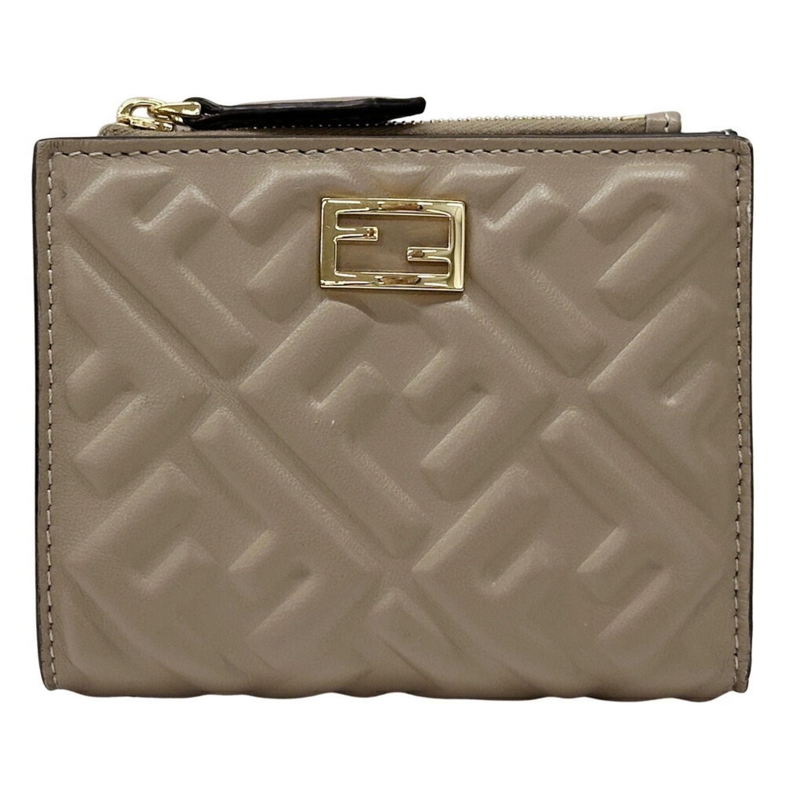 Fendi Gray Leather Baguette
