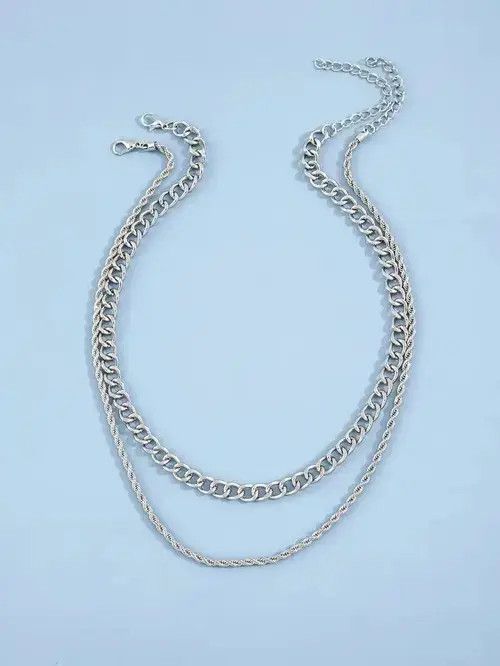 Jewelry × Vintage Punk Pearl Necklace 2pc chain necklace Size ONE SIZE - 2 Thumbnail