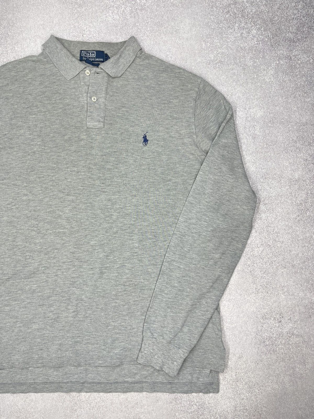 Polo Ralph Lauren Vintage Polo Ralph Lauren Rugby Polo Longsleeve Grey Y2K Size US L / EU 52-54 / 3 - 3 Thumbnail
