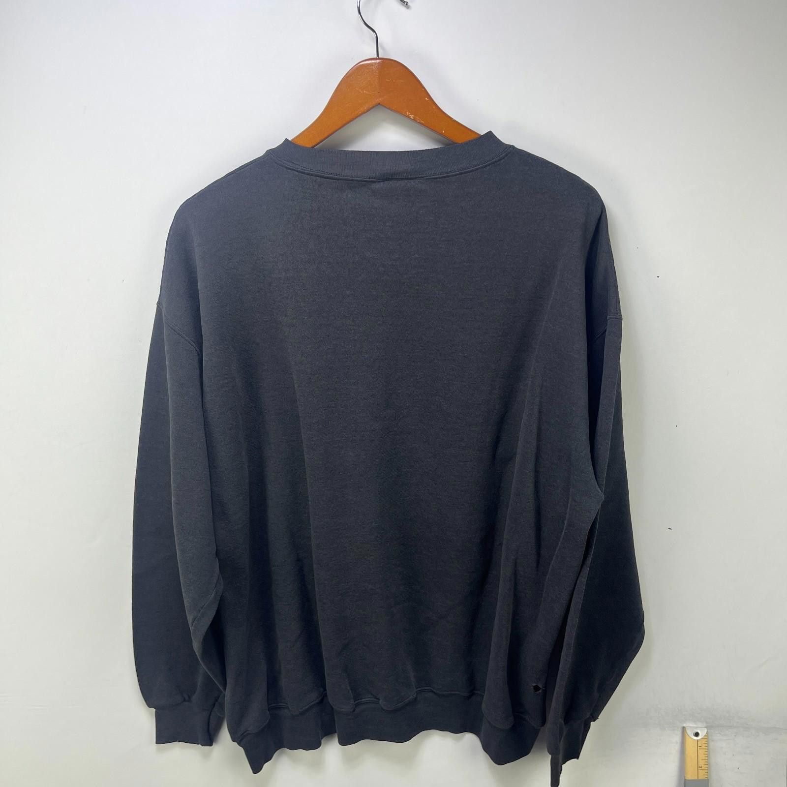 Vintage Vintage 90s Sun Faded Blank Black Sweatshirt XL 2XL Size US XL / EU 56 / 4 - 9 Thumbnail