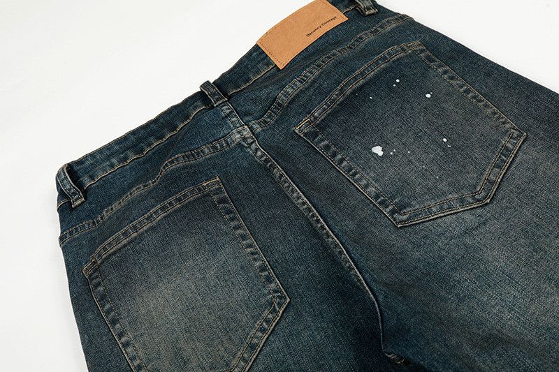 Vintage Washed men's distressed splatter-painted flared jeans Size US 32 / EU 48 - 5 Thumbnail