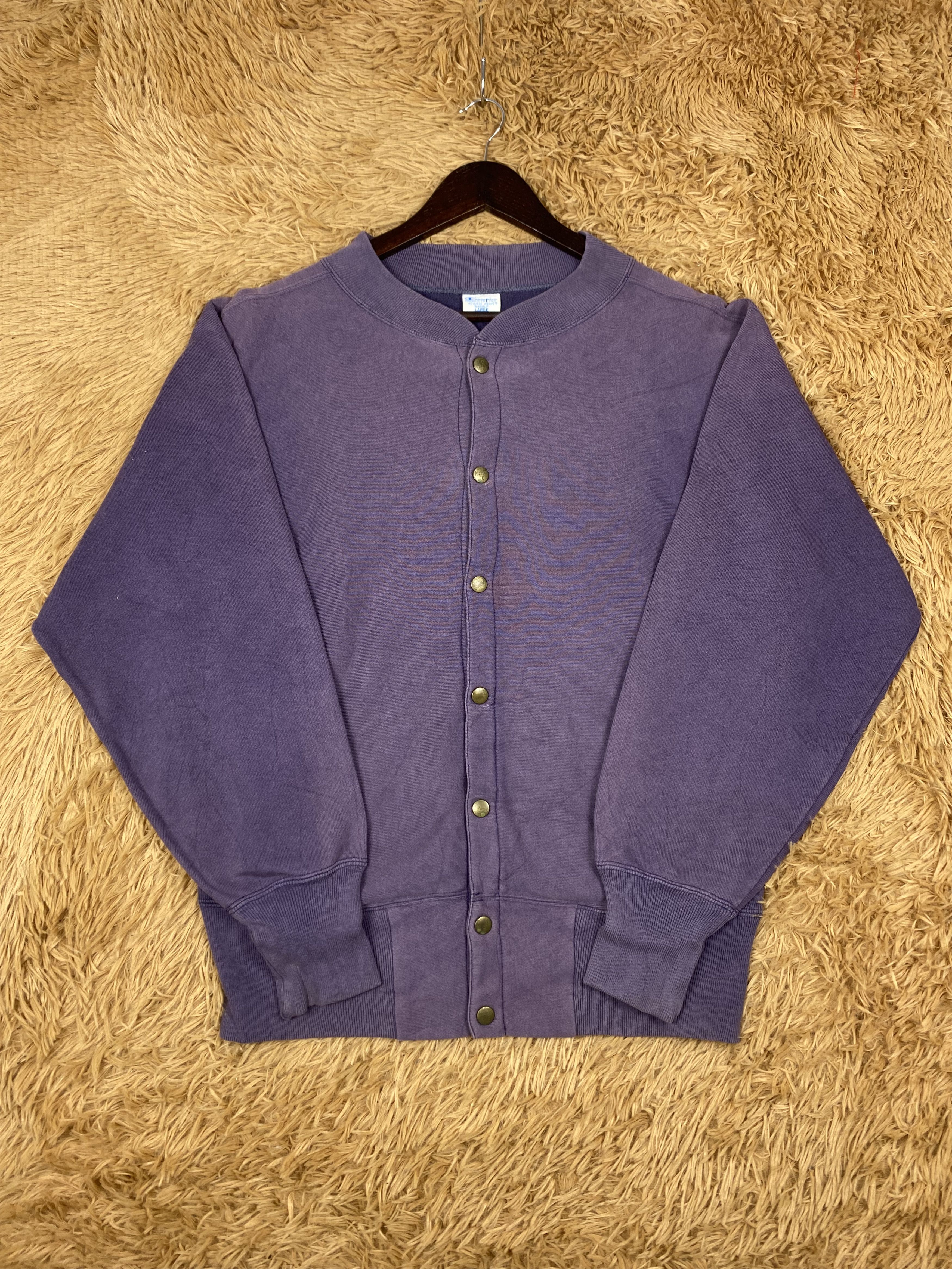 Champion Vintage Champion Button Up Faded Sweatshirts DJ0597 Size US L / EU 52-54 / 3 - 4 Thumbnail