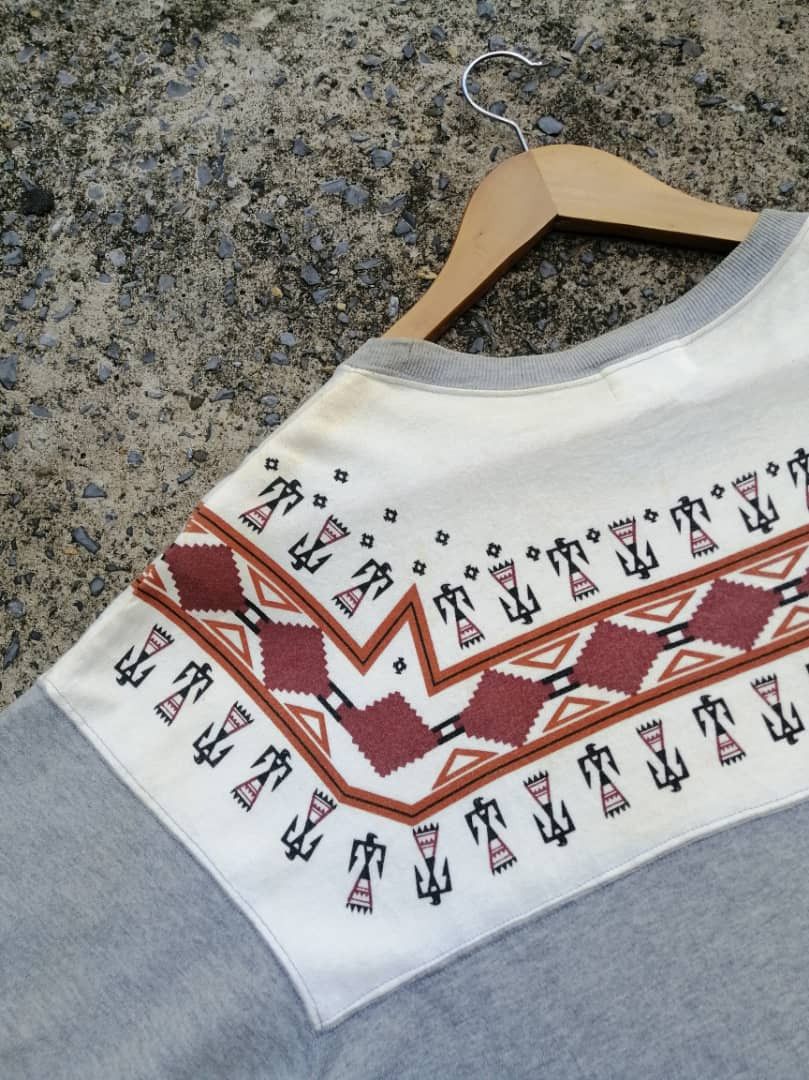 Japanese Brand Pherrow's Bros Stormy Blue Navajo Tee Size US M / EU 48-50 / 2 - 3 Thumbnail