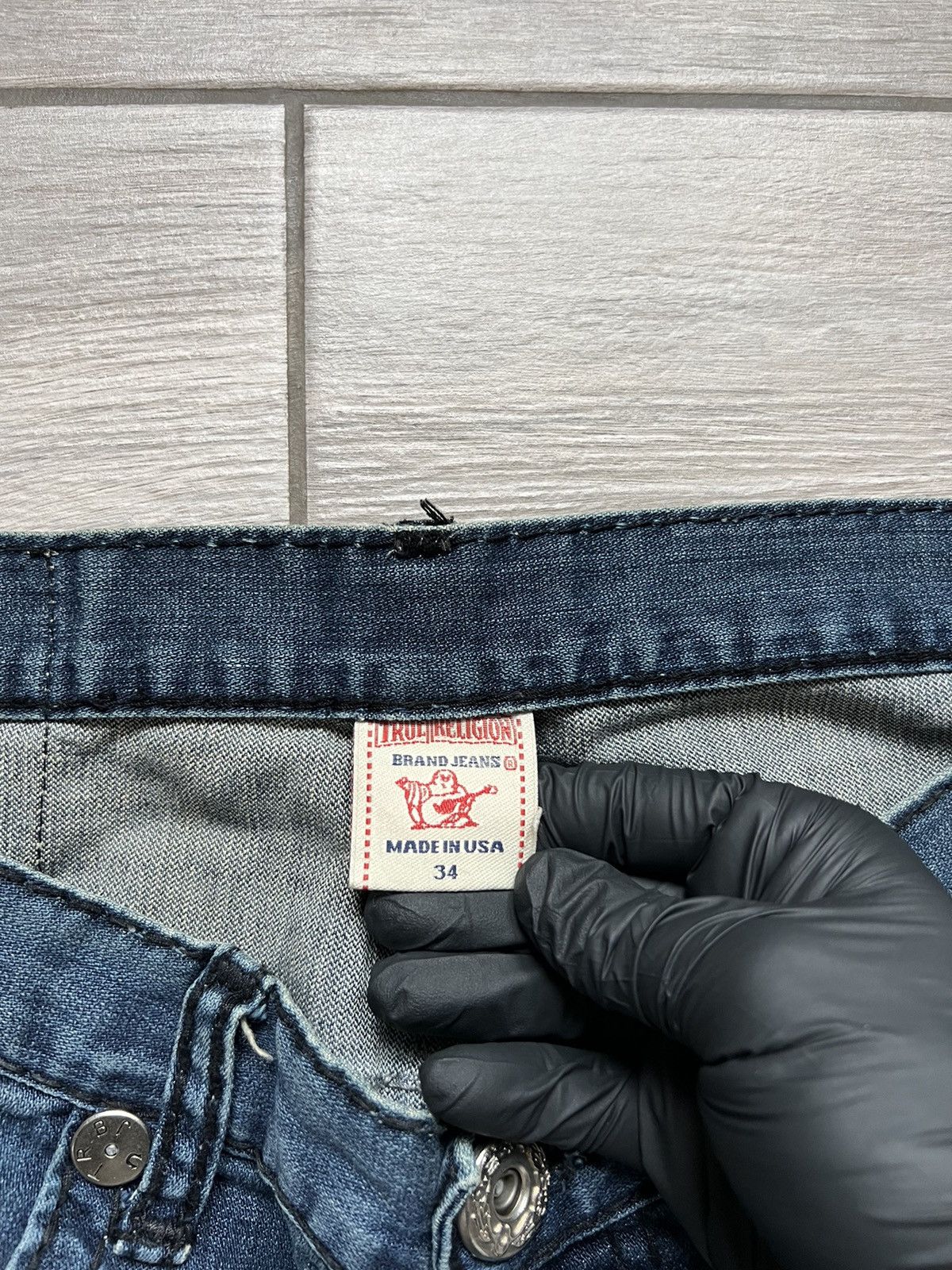 True Religion Vintage Y2K True Religion Baggy Denim Jeans Ricky Size US 34 / EU 50 - 9 Thumbnail
