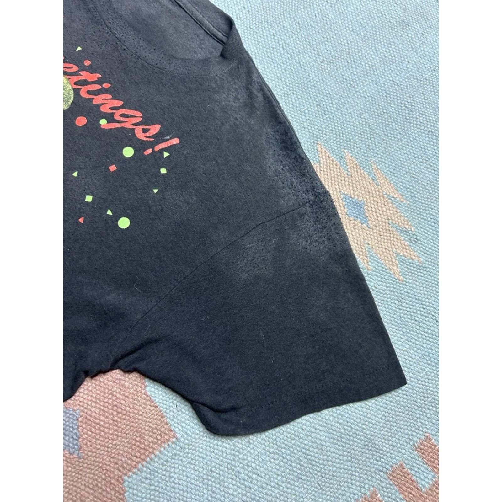 Vintage VINTAGE Ted nugent Seasons greetings tour Christmas Santa Thin Large Shirt Men L Black 90s T-Shirt Christmas Santa tour Nogent? Size US L / EU 52-54 / 3 - 4 Thumbnail