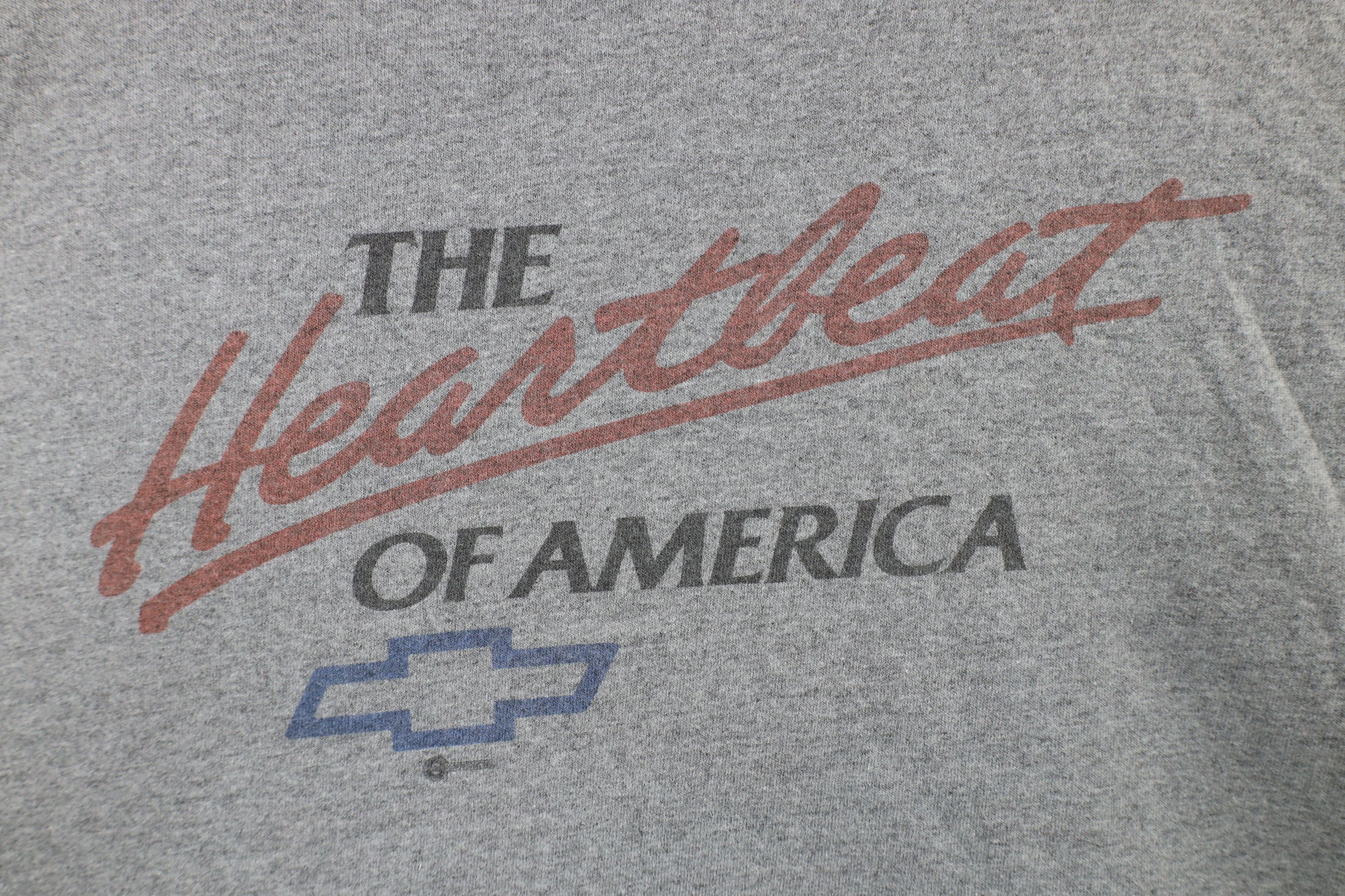 Vintage Vintage 90s Chevrolet Chevy The Heartbeat of America T-Shirt Size US XXL / EU 58 / 5 - 4 Thumbnail