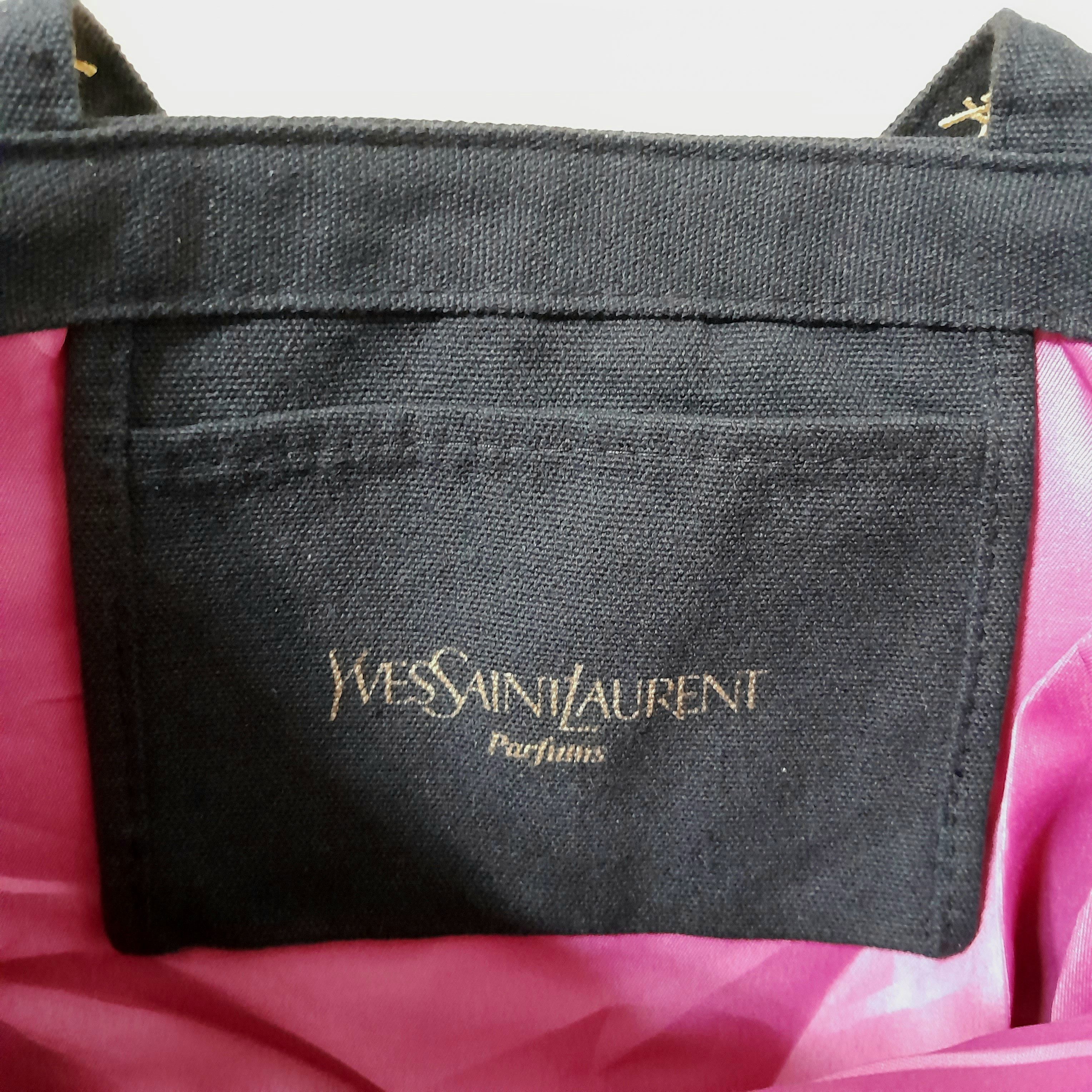 Yves Saint Laurent Yves Saint Laurent Black Canvas Tote Bag Size ONE SIZE - 5 Thumbnail
