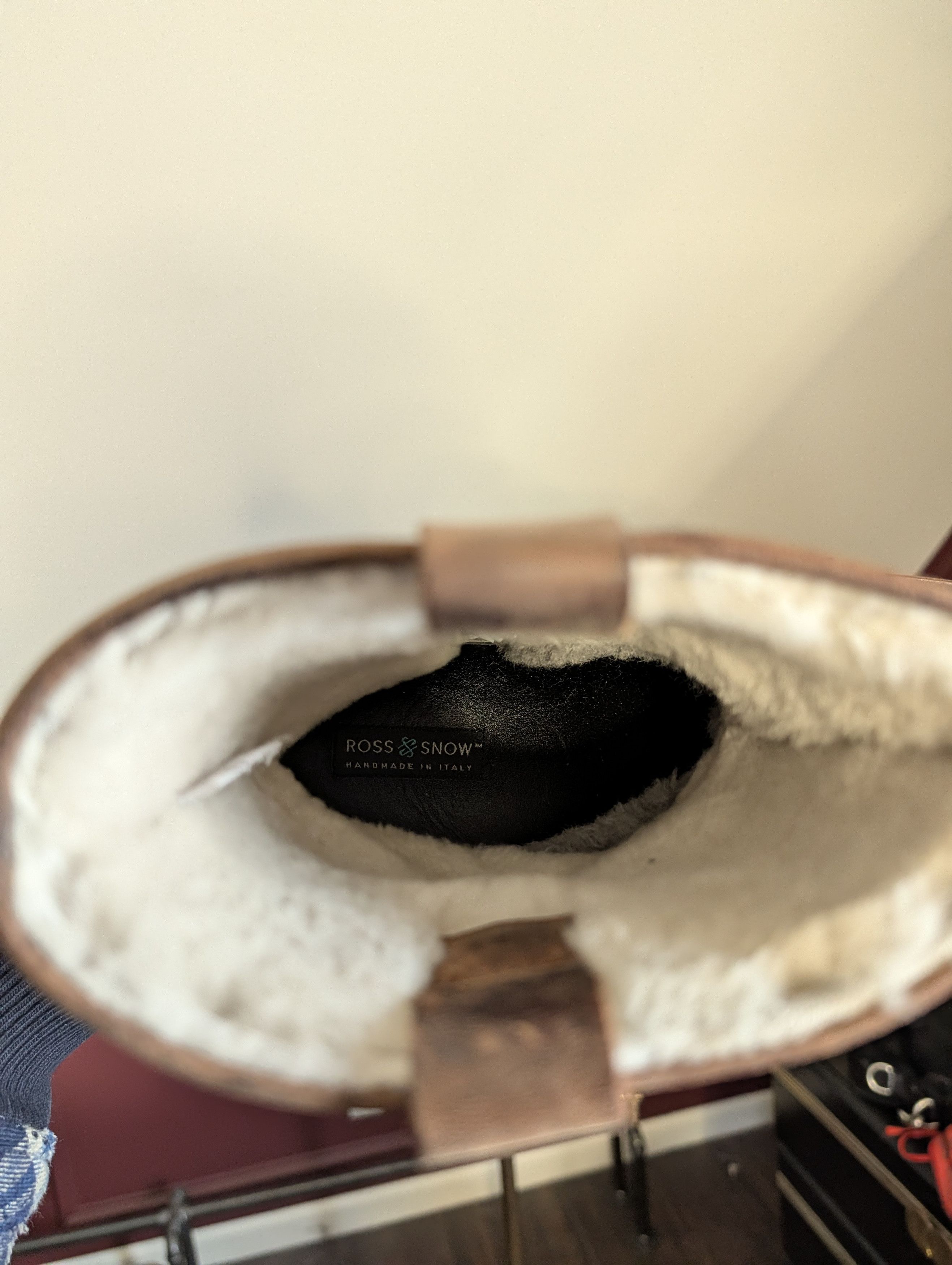 Other ROSS SNOW Leather shearling lined Italian Vibram boots Size US 9 / EU 42 - 13 Thumbnail