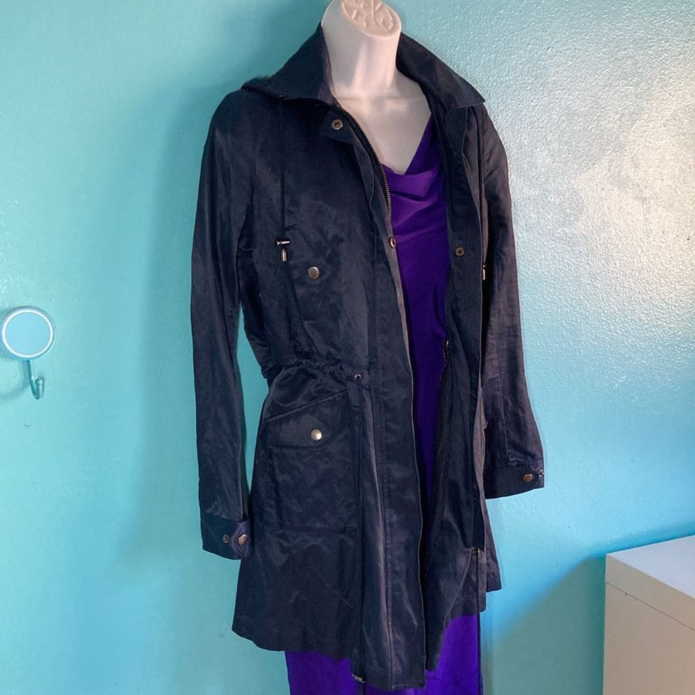 Joie Joie Eisner Utility Jacket XS Navy Blue Hip Length Trench Co Size XS / US 0-2 / IT 36-38 - 12 Thumbnail
