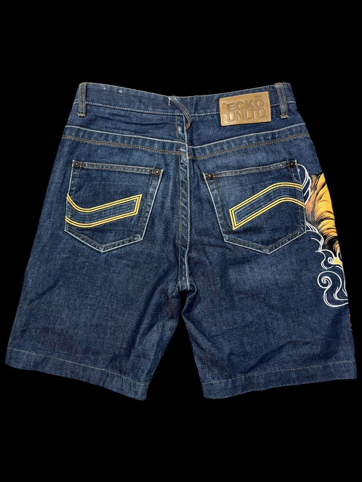 Ecko Unltd. Ecko Unltd Rhino Graphic Denim Shorts Size US 31 - 2 Thumbnail
