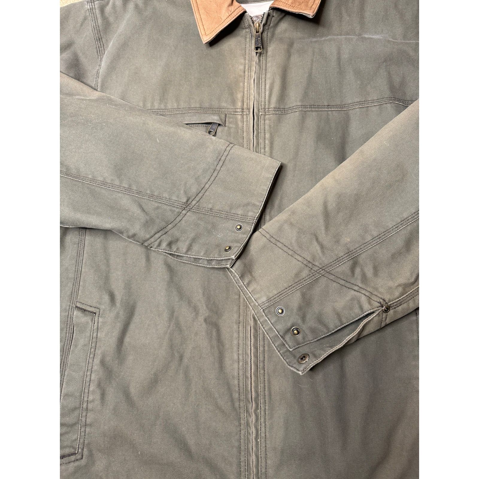 Other Dri-Duck Barn Jacket green canvan brown leather collar XXL Size US XXL / EU 58 / 5 - 7 Thumbnail