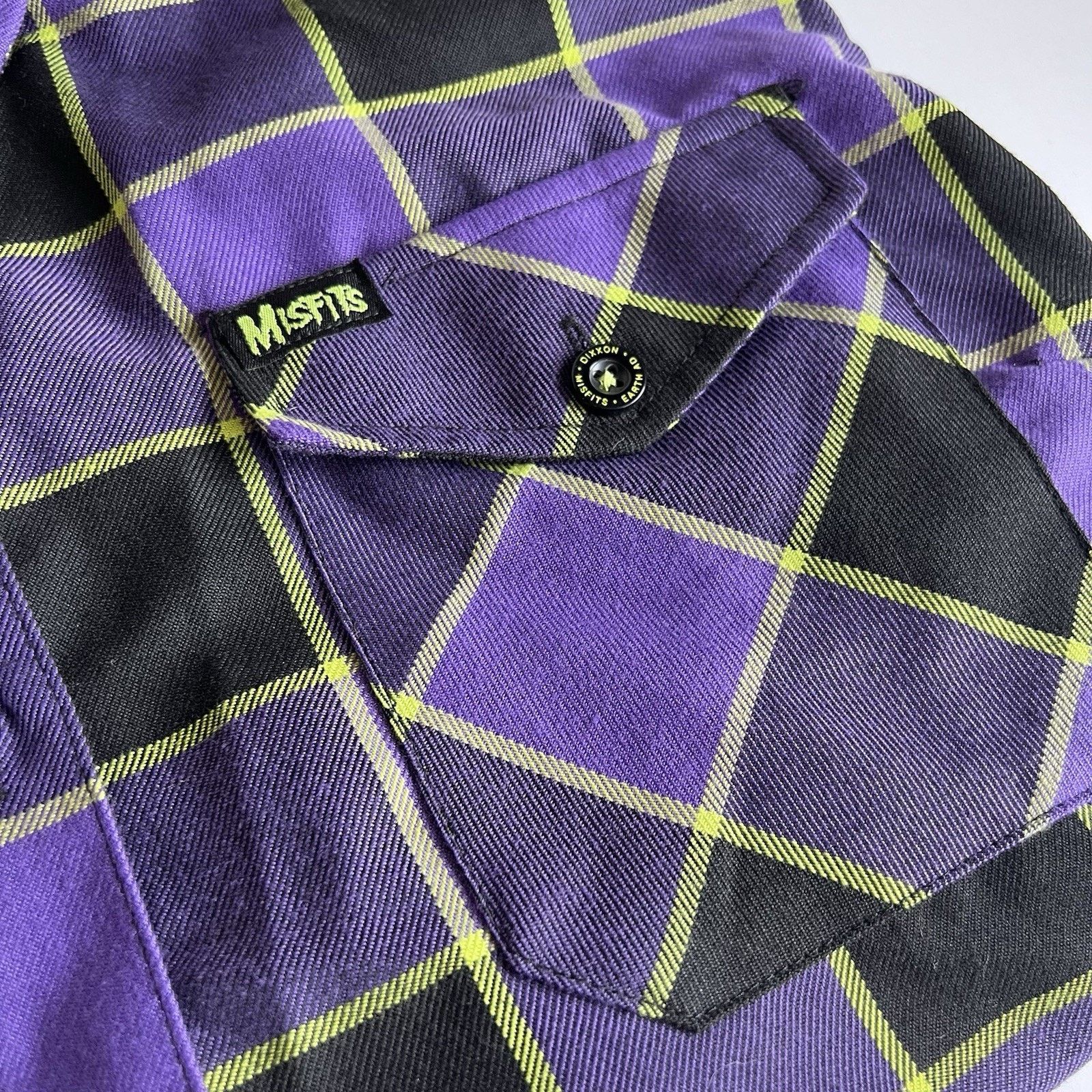 Dixxon Dixxon MISFITS Flannel XL Earth AD Men's Danzig Purple Plaid Size US XL / EU 56 / 4 - 4 Thumbnail