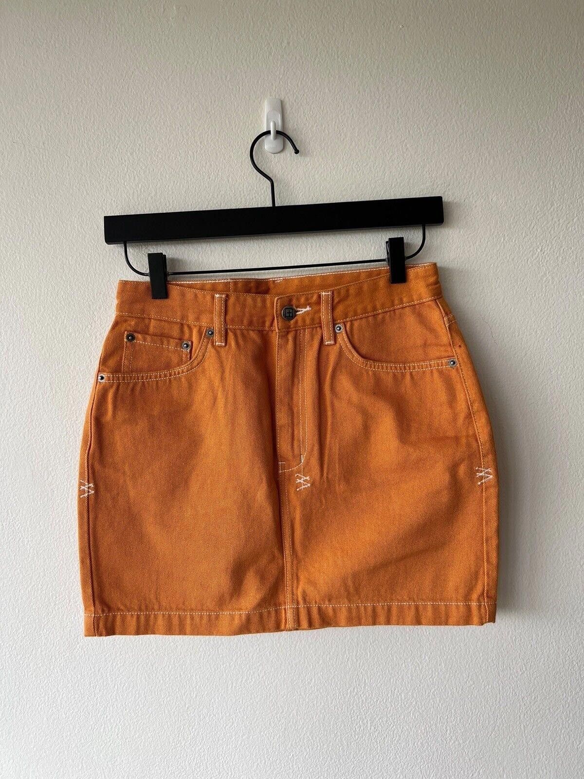 Ksubi new Ksubi womens denim short skirt super x mini 28 10 orange Size 42" / US 20 - 1 Thumbnail
