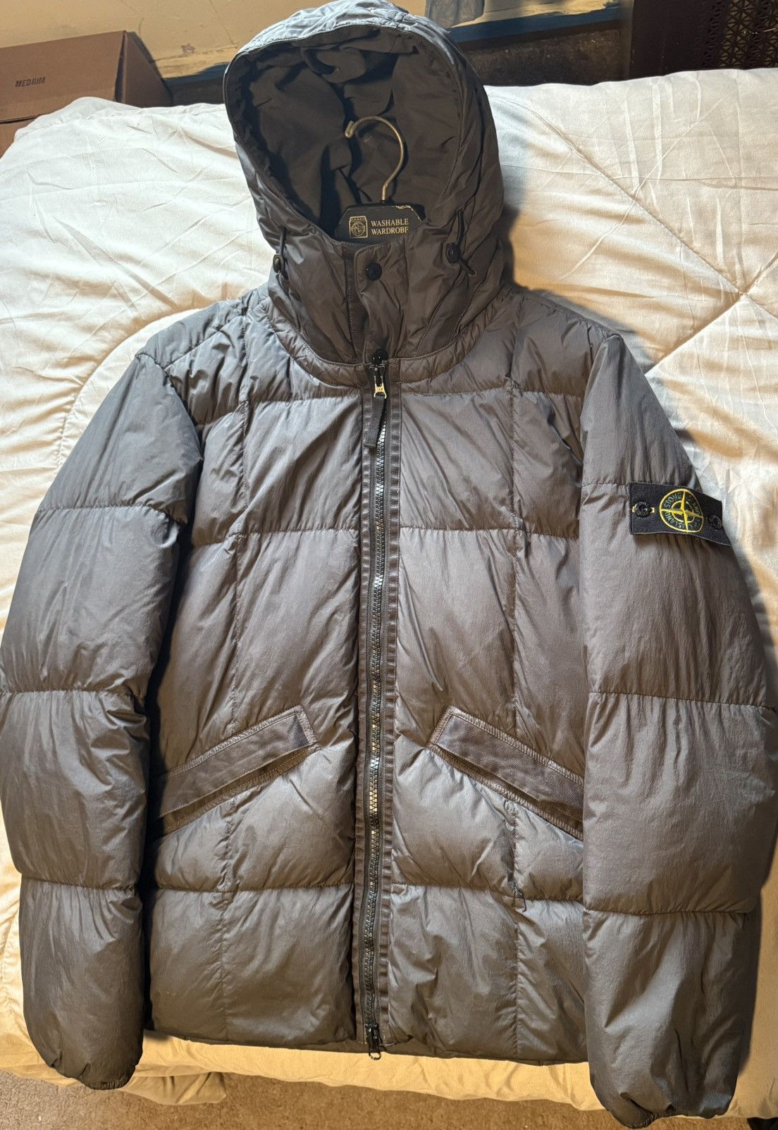 Stone Island Stone island garment dyed crinkle reps NY down jacket 