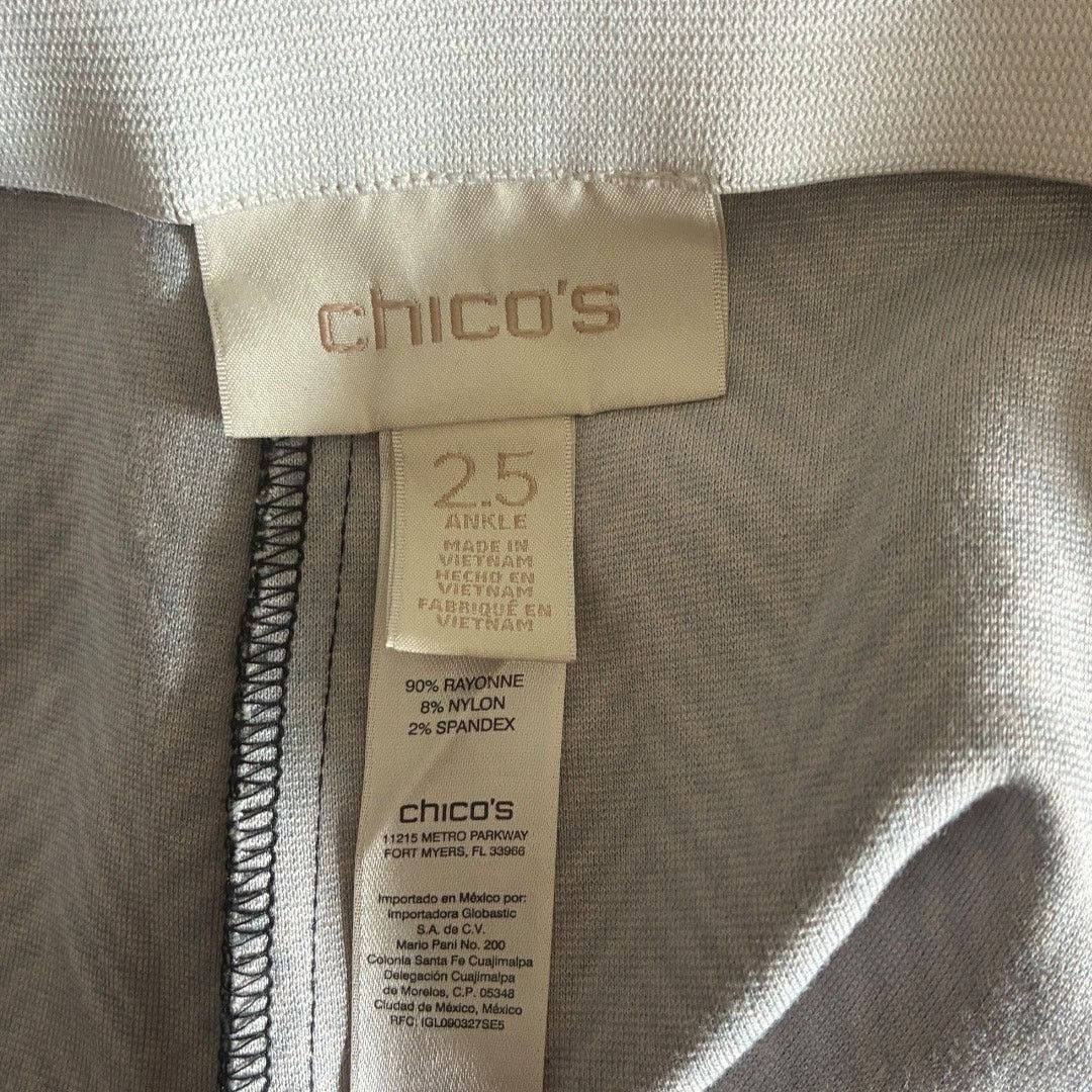 Chicos Chico's Juliet ankle herringbone high rise flat front pants Size 36" / US 14 / IT 50 - 7 Thumbnail