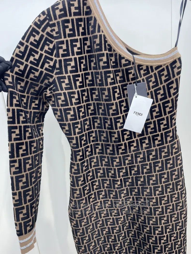 Other Fendi Monogrammed Knit Shift Dress Size M / US 6-8 / IT 42-44 - 3 Thumbnail