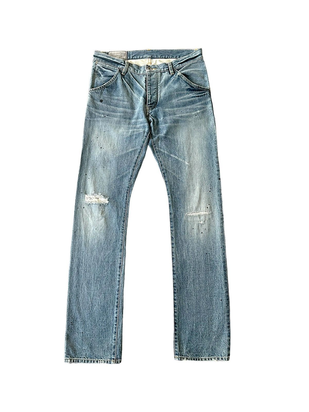 Kazuyuki Kumagai Attachment 2010's Attachment Japan distressed blue denim Size US 32 / EU 48 - 1 Thumbnail