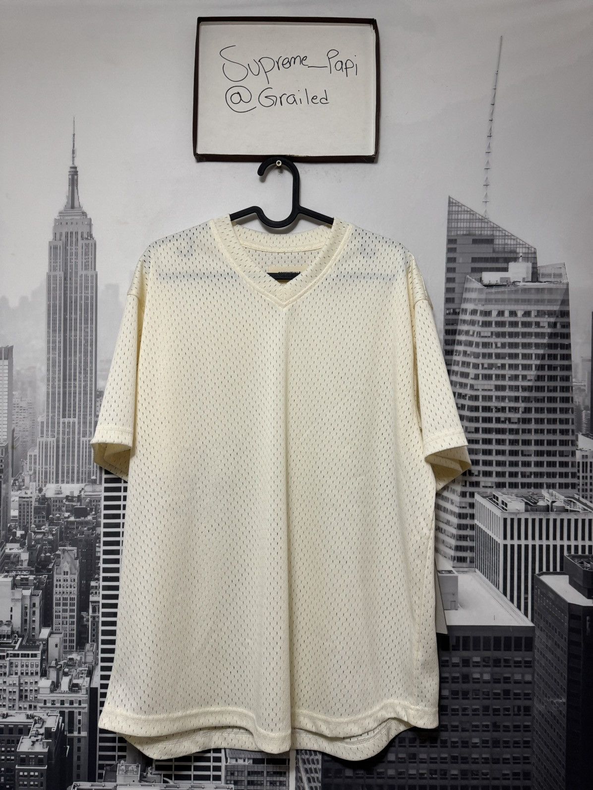 Fear of God 🔥 Fear of God Essentials Mesh T-Shirt Cream SZ XS Size US XS / EU 42 / 0 - 3 Thumbnail