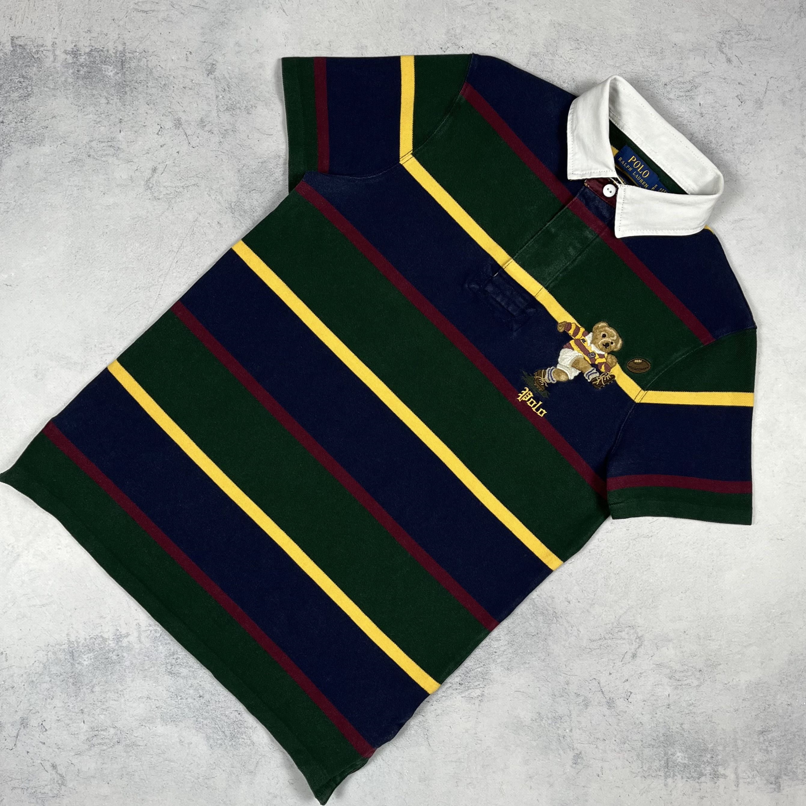 Polo Ralph Lauren Polo Ralph Lauren Polo Bear Rugby Stripped Polo Shirt Size US S / EU 44-46 / 1 - 1 Thumbnail