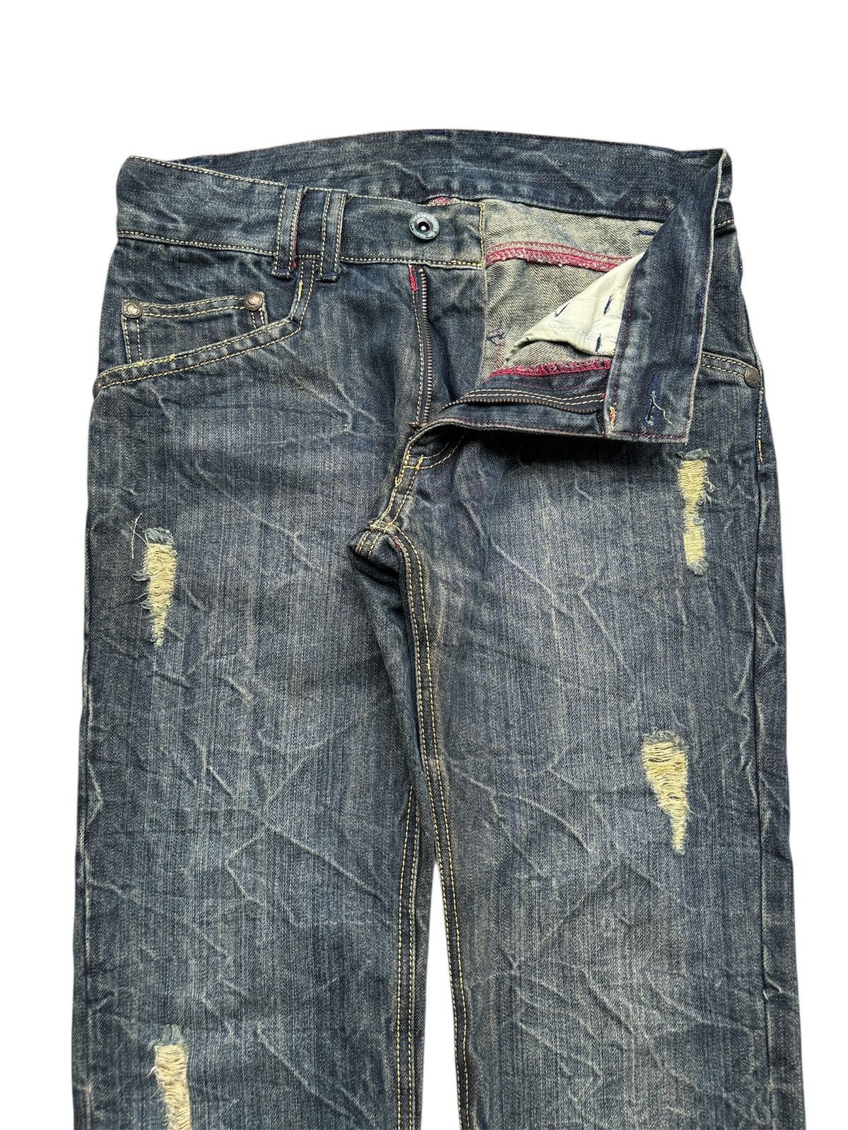 Hedi Slimane Metallic Gold Glitter Indigo Denim Jeans Size US 30 / EU 46 - 3 Thumbnail