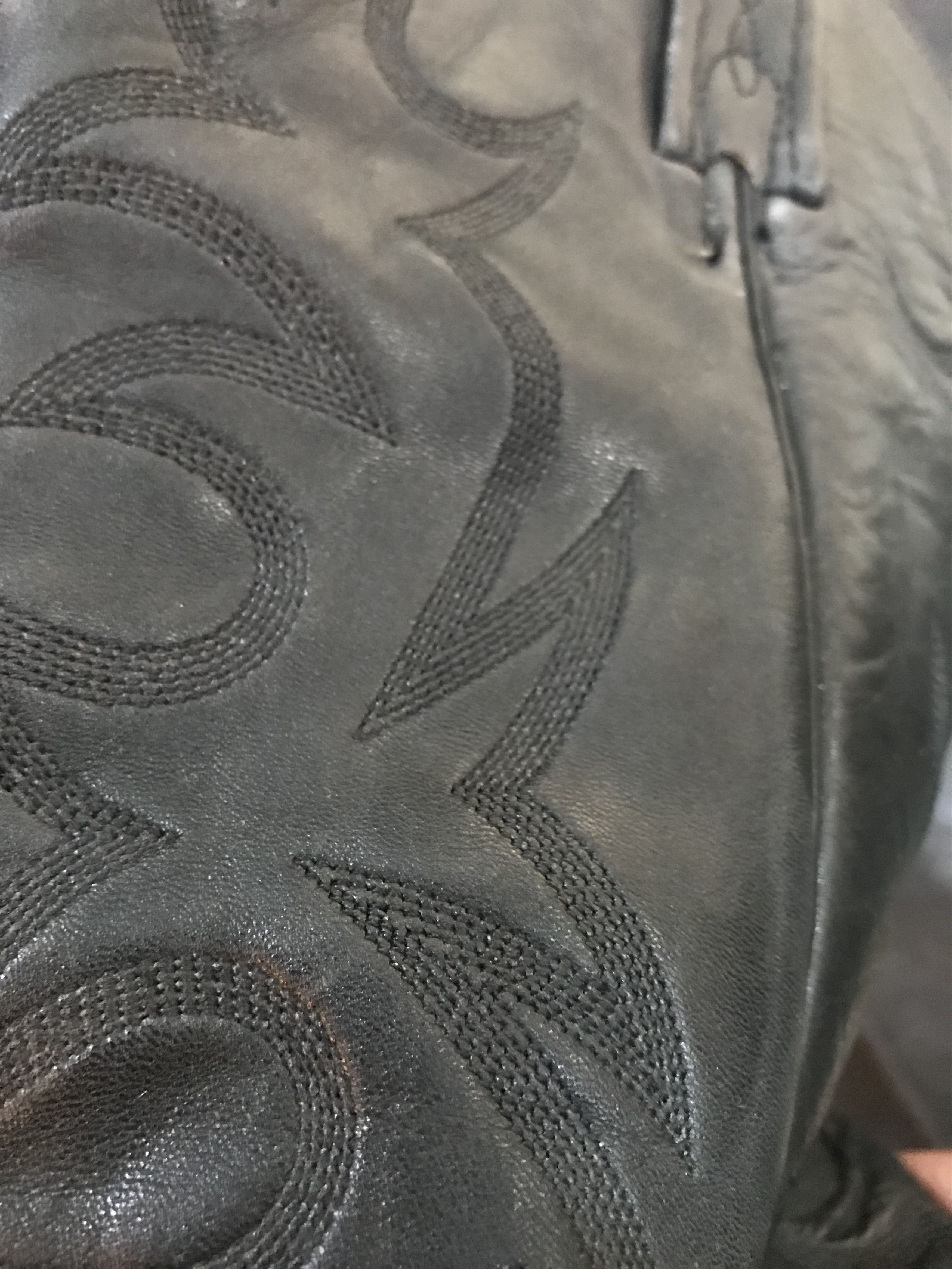 Other BLACK LEATHER COWBOY BOOTS WITH TRADITIONAL WOOD NAILS Size US 14 / EU 47 - 9 Thumbnail