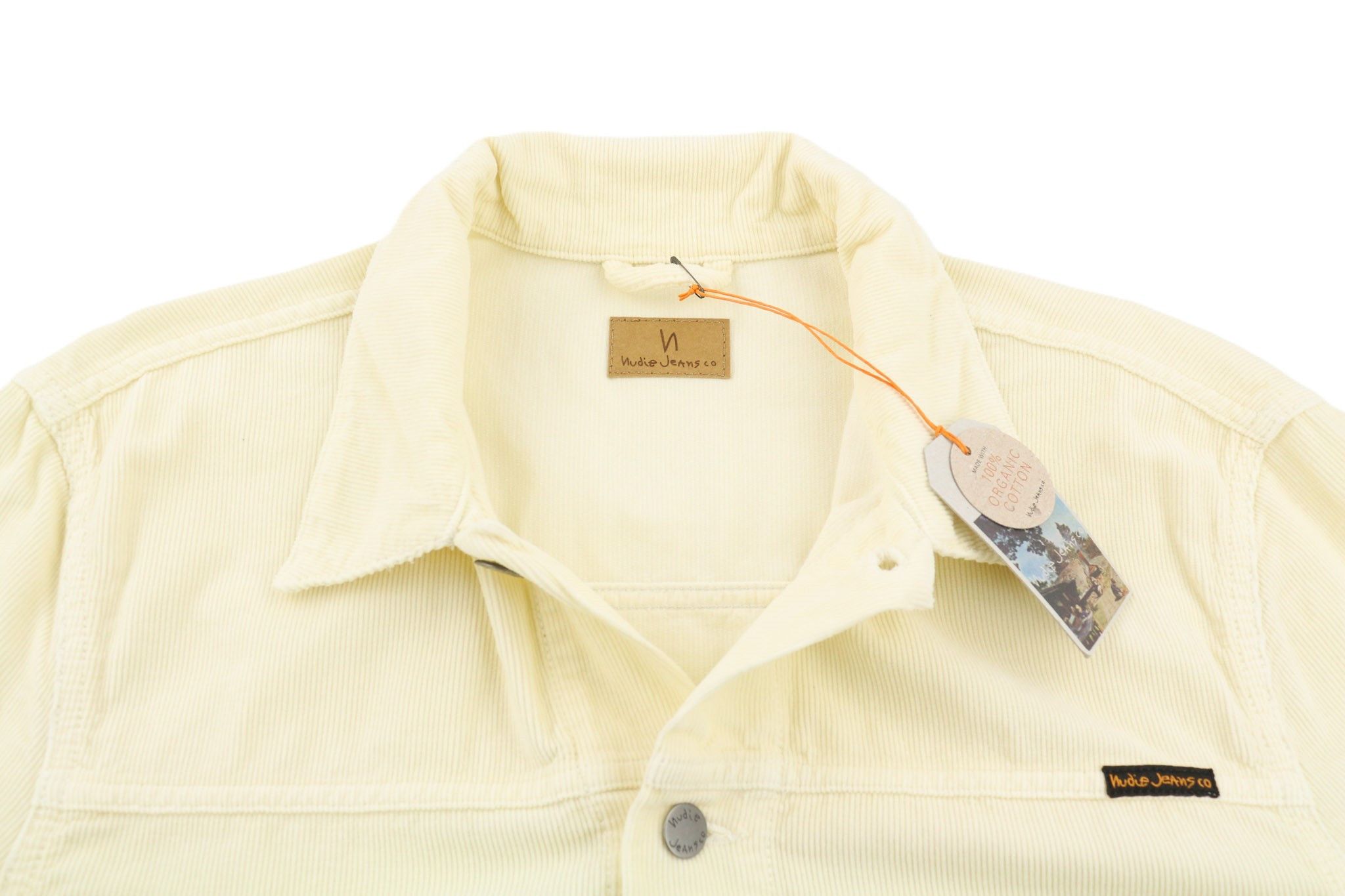 Nudie Jeans RONNY XL Dusty White Cotton Corduroy Jacket 81024 Size US XL / EU 56 / 4 - 4 Thumbnail