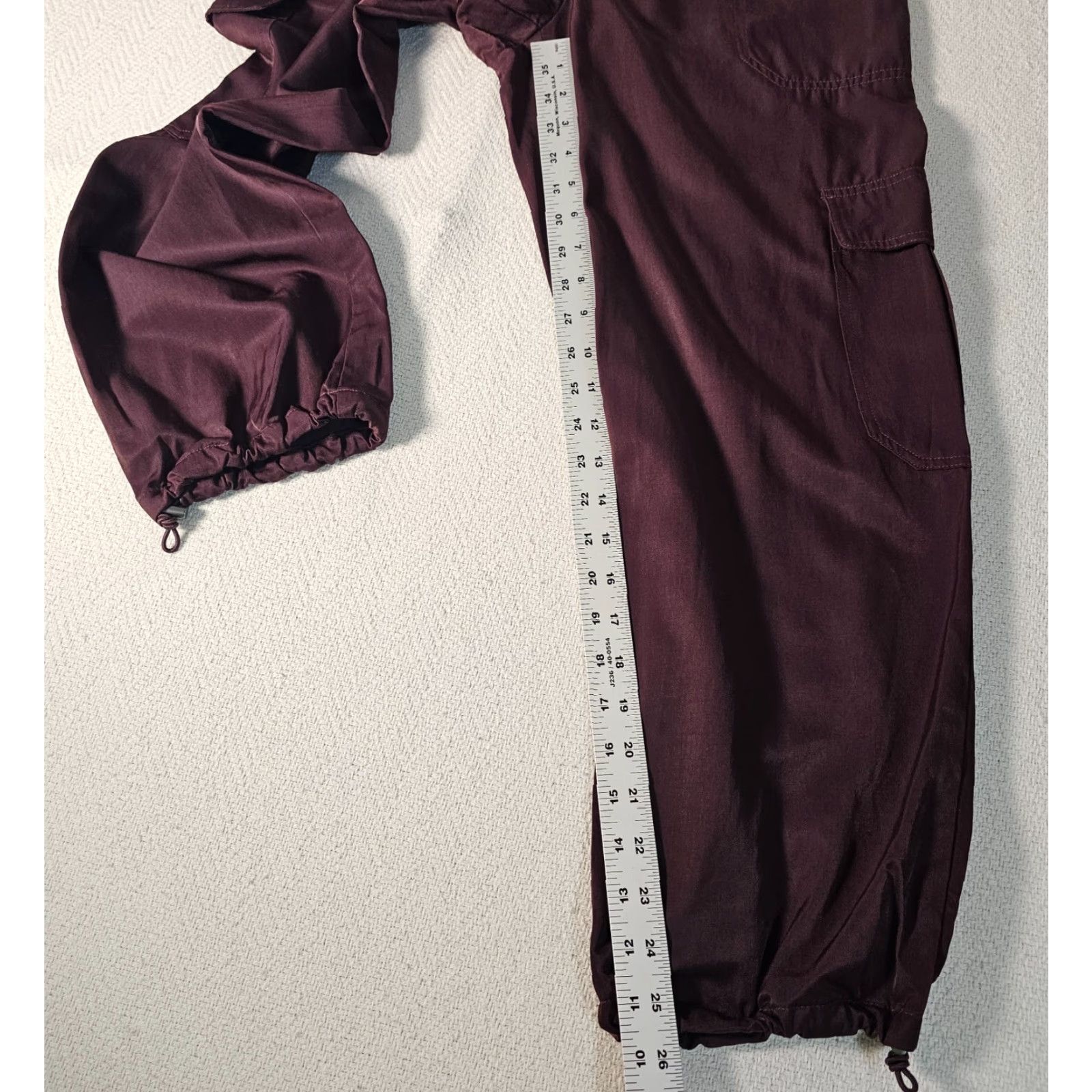 Vintage Democracy Women’s Jogger Pant High Rise Pull On Satin Floral Red Lounge Pants XS-XL Size 36" / US 14 / IT 50 - 7 Thumbnail