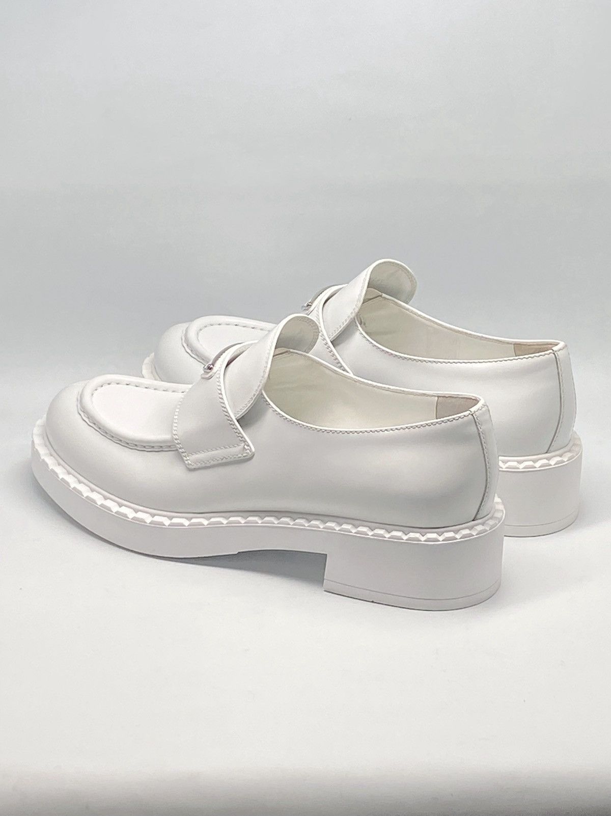 Prada Prada Spazzolato Logo Platform Leather Loafers size 39.5 Size US 9.5 / IT 39.5 - 8 Thumbnail
