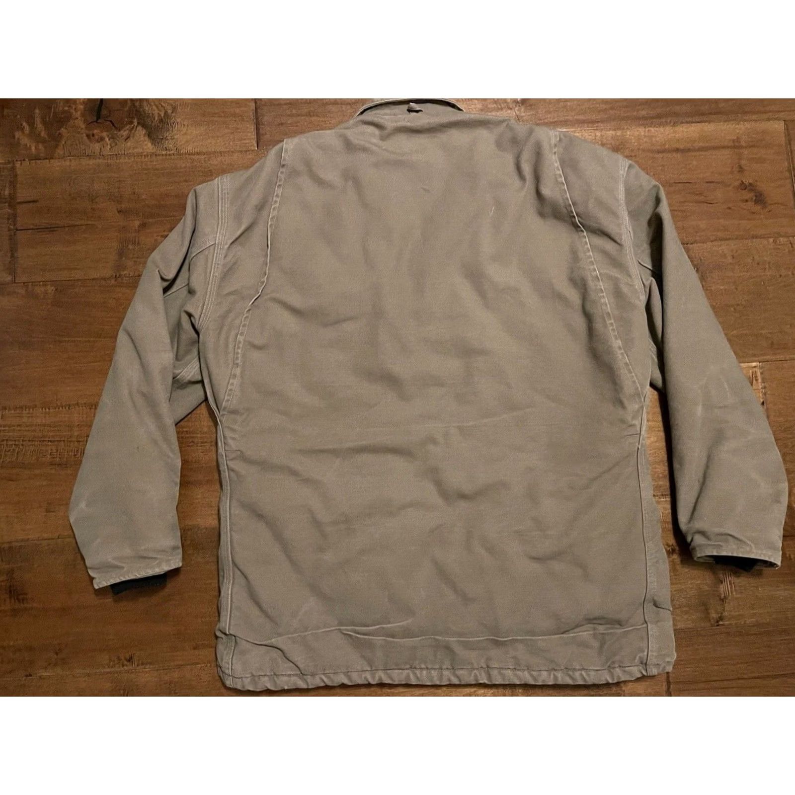 Carhartt VINTAGE Carhartt CQ5521 USA Duck Quilted Lined Button Coat Jacket Mens Large Beige Size US L / EU 52-54 / 3 - 5 Thumbnail