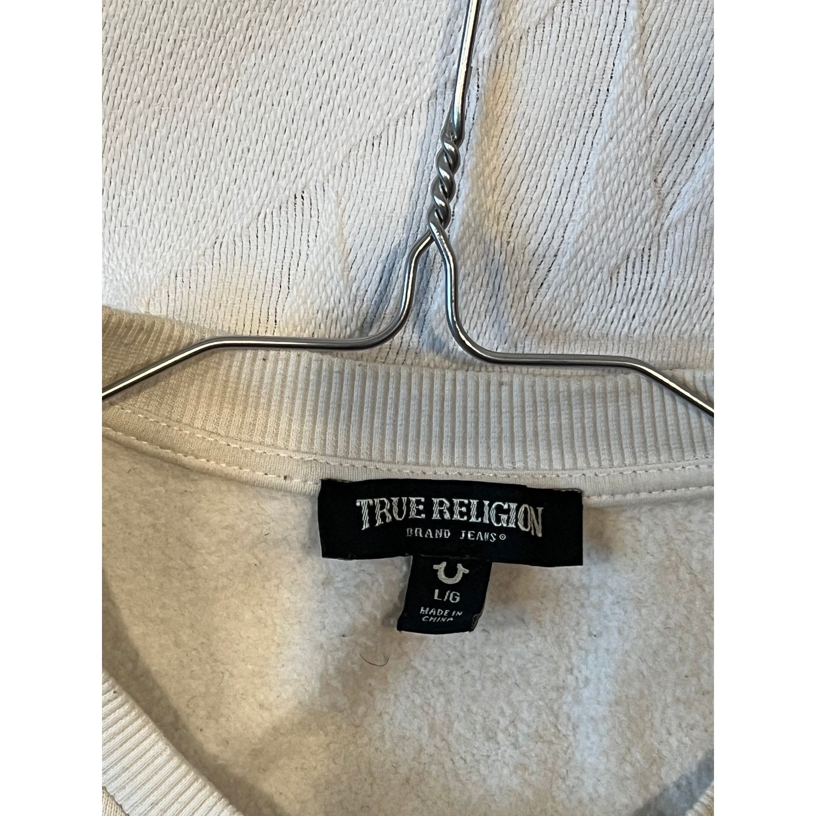 True Religion True Religion Crewneck White Sweatshirt Mens L Size US L / EU 52-54 / 3 - 3 Thumbnail