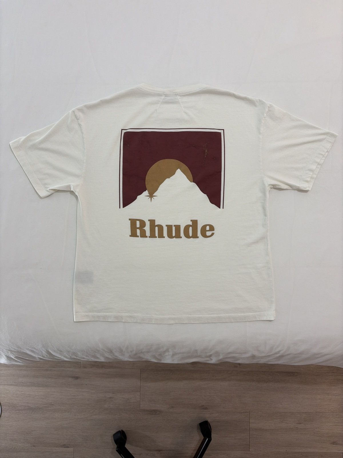 Rhude Rhude Red Gold Moonlight Tee Size US XL / EU 56 / 4 - 2 Thumbnail