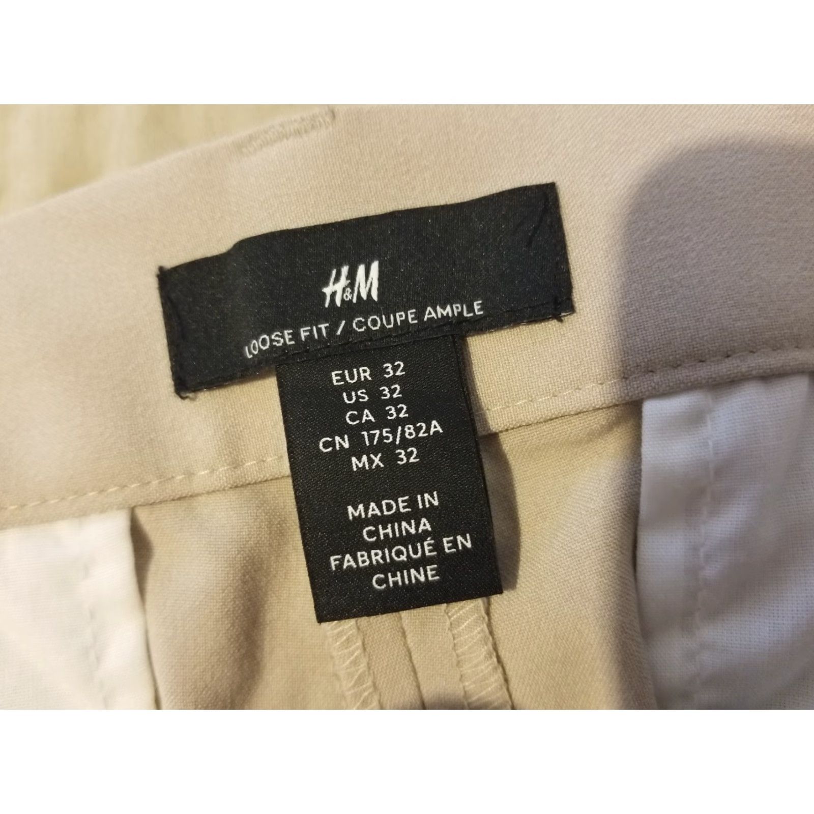 H&M H&M Mens Pants Chino Flat Front Cotton Beige 32x30 Slacks Trousers Regular Size 32 Size US 32 / EU 48 - 4 Thumbnail