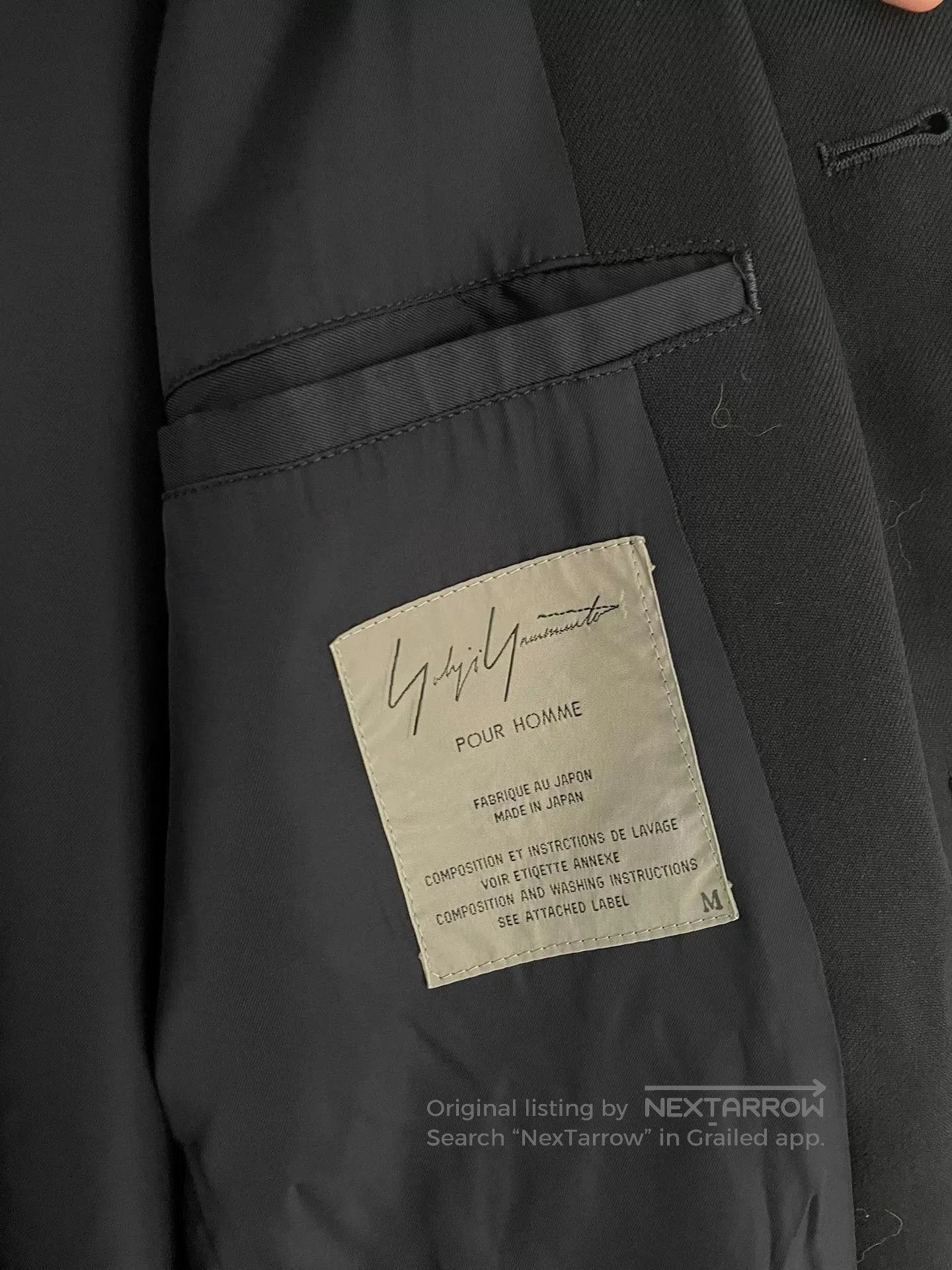 Yohji Yamamoto Yohji Yamamoto 91AW Wool Leather Collar Coat. Size US M / EU 48-50 / 2 - 5 Thumbnail