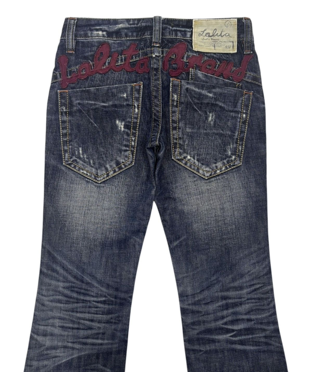 Beauty Beast × Japanese Brand Vintage Flare Jeans Lolita Brand Bootcut Distressed Denim Size 29" - 6 Thumbnail