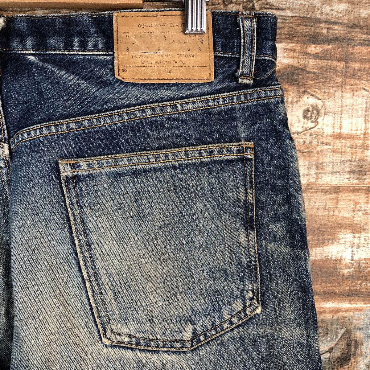 Japanese Brand DL Japan vintage selvedge Blue Distressed Denim Pants #C163 Size US 32 / EU 48 - 18 Thumbnail