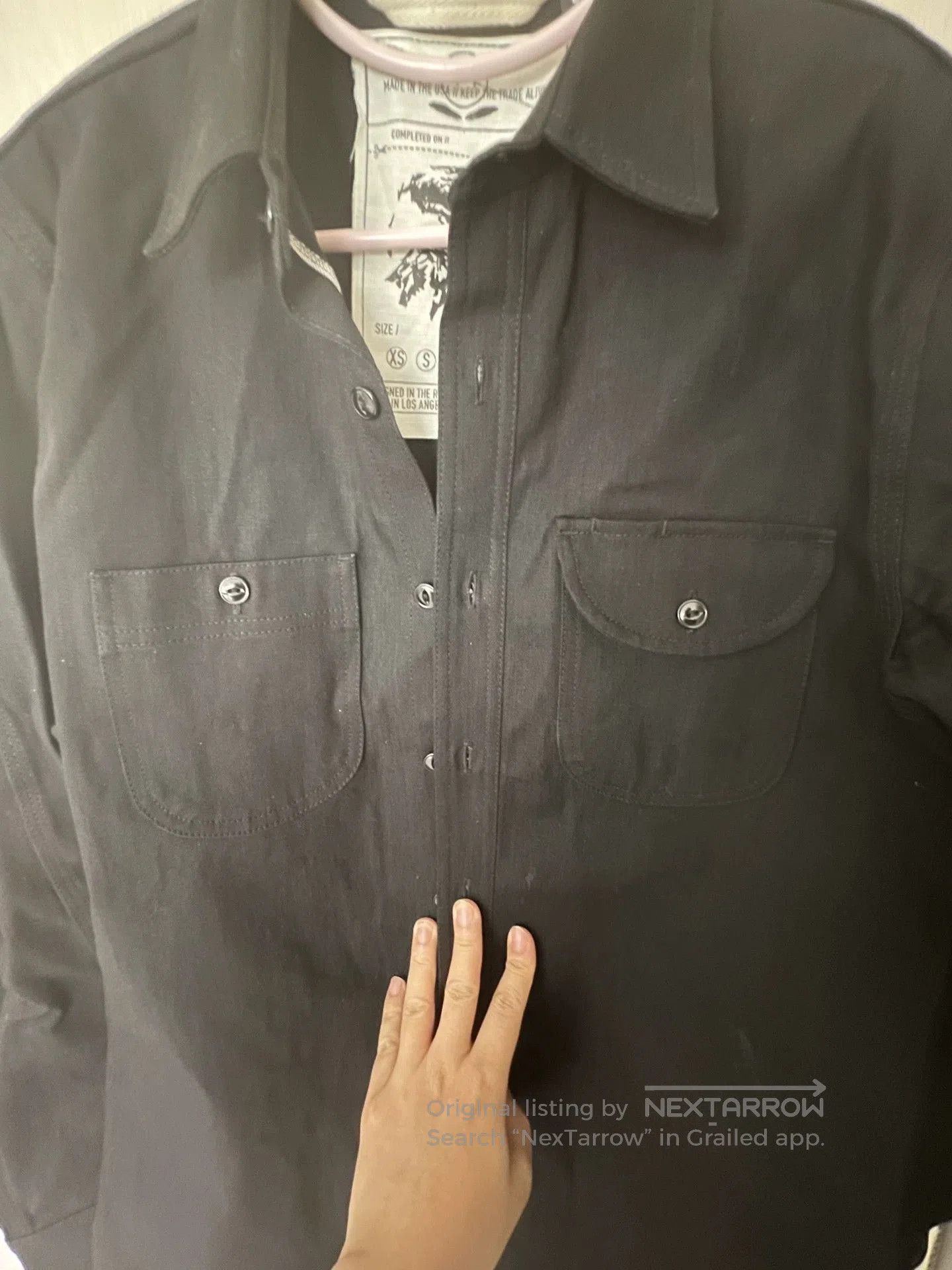 Rogue Territory Rogue Territory Black Denim Work Shirt. Size US S / EU 44-46 / 1 - 7 Thumbnail