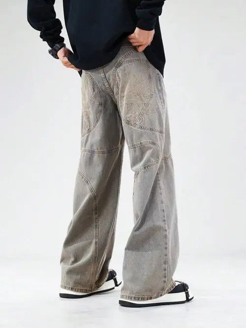 Jean × Vintage Washed Y2k Denim Jeans Loose fit Baggy Size US 32 / EU 48 - 1 Thumbnail