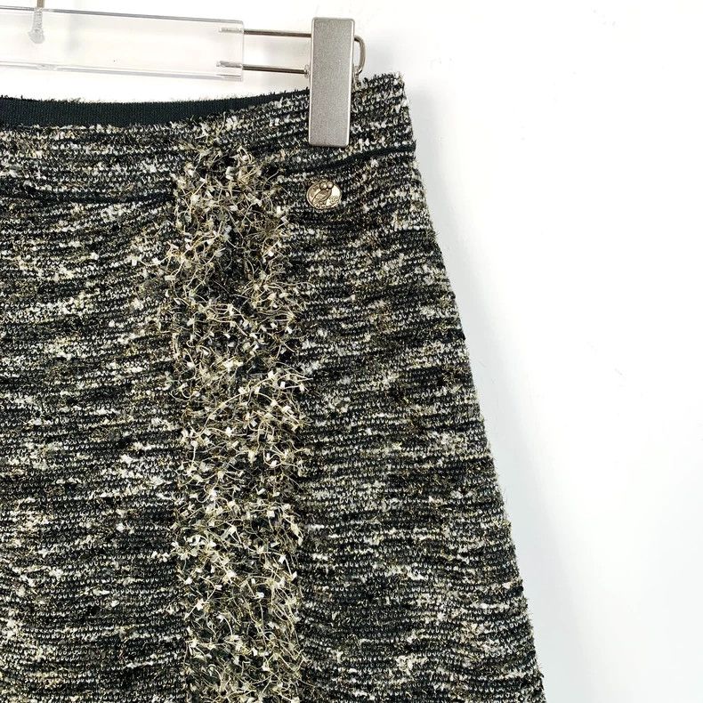 Chanel ChanelColor-blocked Greek gold silk tassel braided skirt sh Size 26" / US 2 / IT 38 - 3 Thumbnail