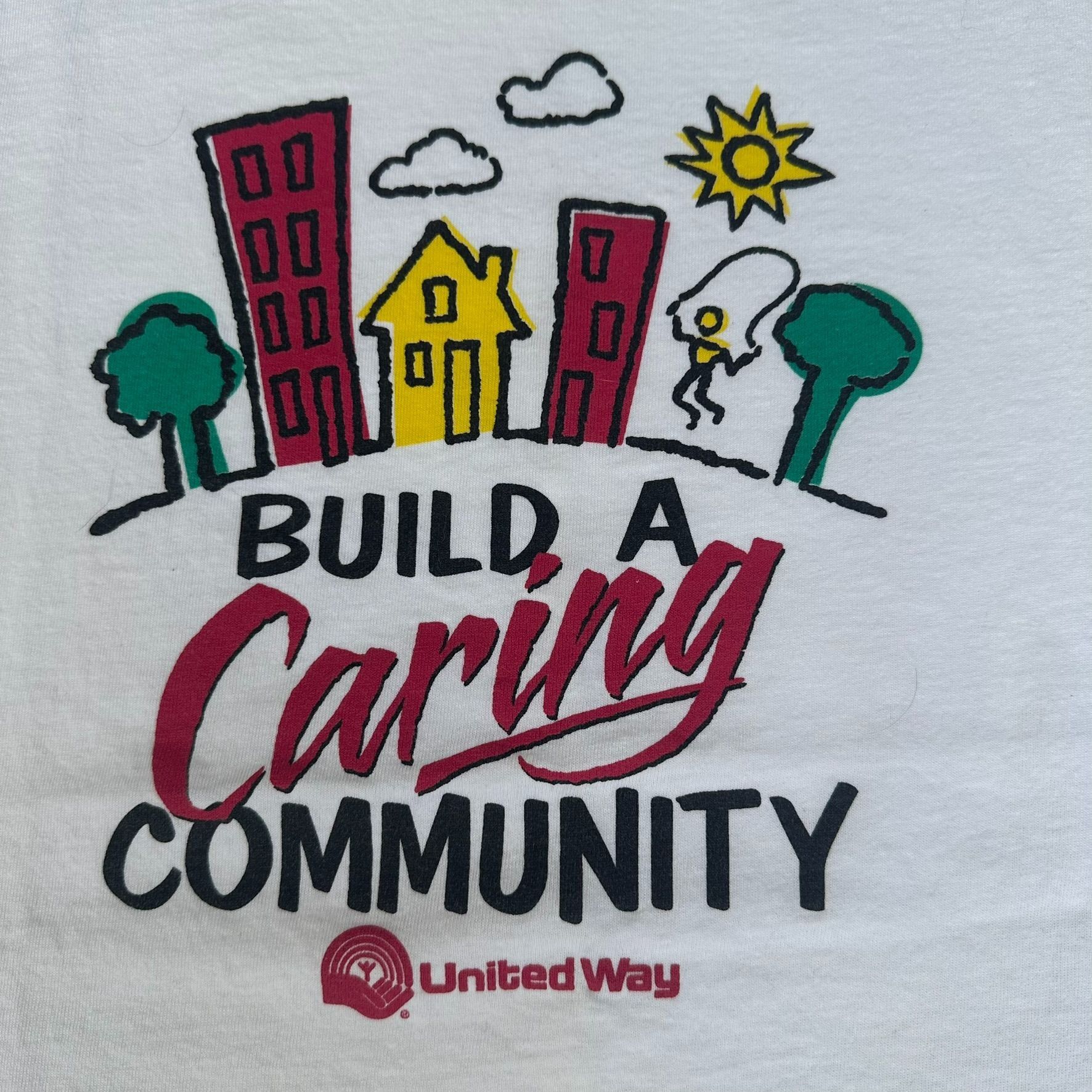 All Sport Vintage 90s Build a Caring Community T-Shirt Single Stitch N Size US L / EU 52-54 / 3 - 2 Thumbnail