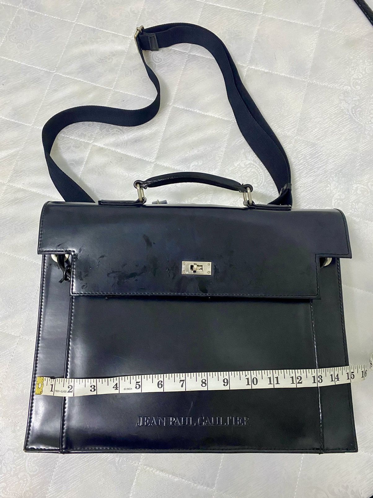 Jean Paul Gaultier Rare 90s JPG Birkin Kelly Leather GothicBriefcase Bag Size ONE SIZE - 22 Thumbnail